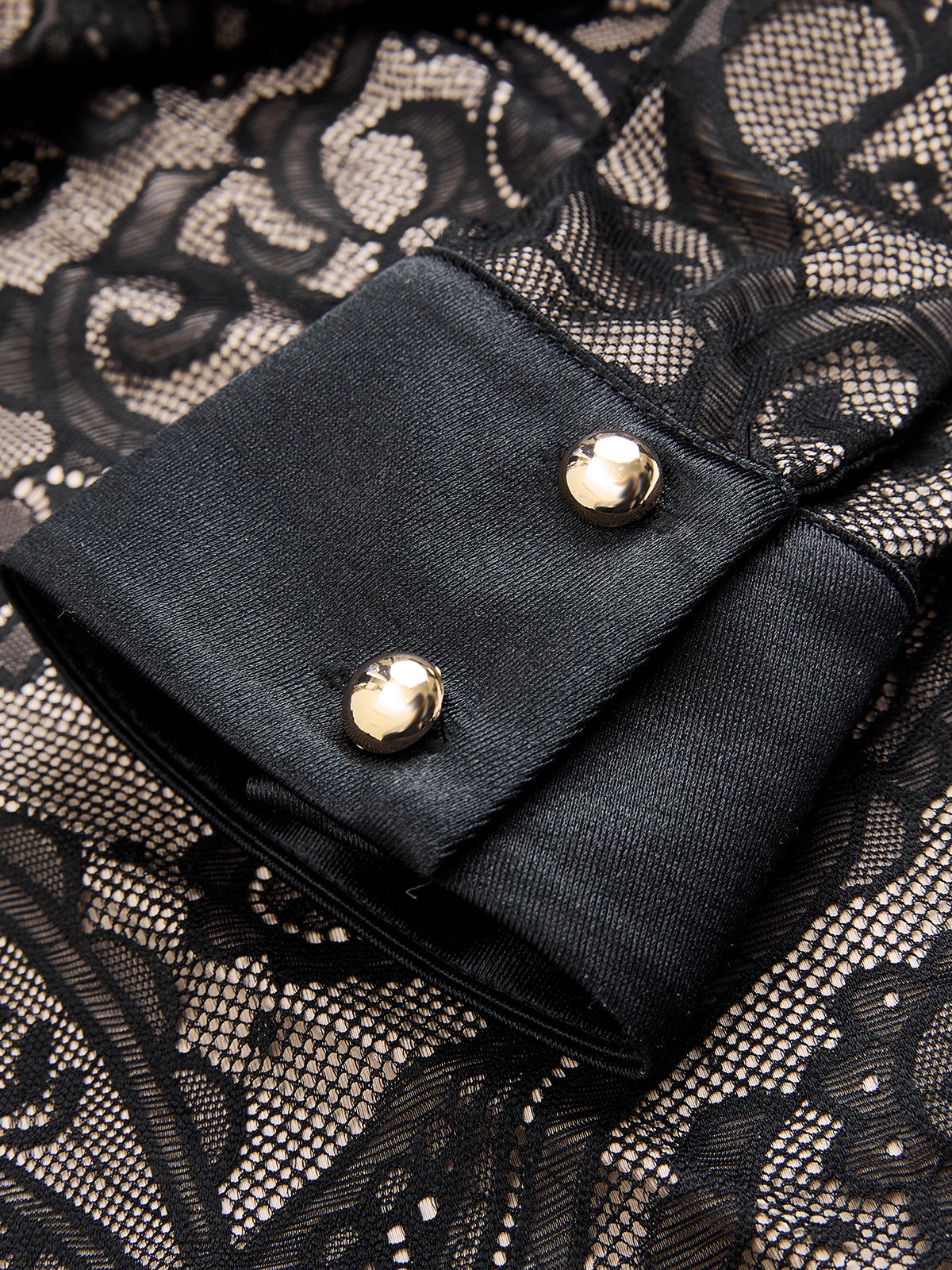 Paisley Lace Long-Sleeve Top-Chicvia