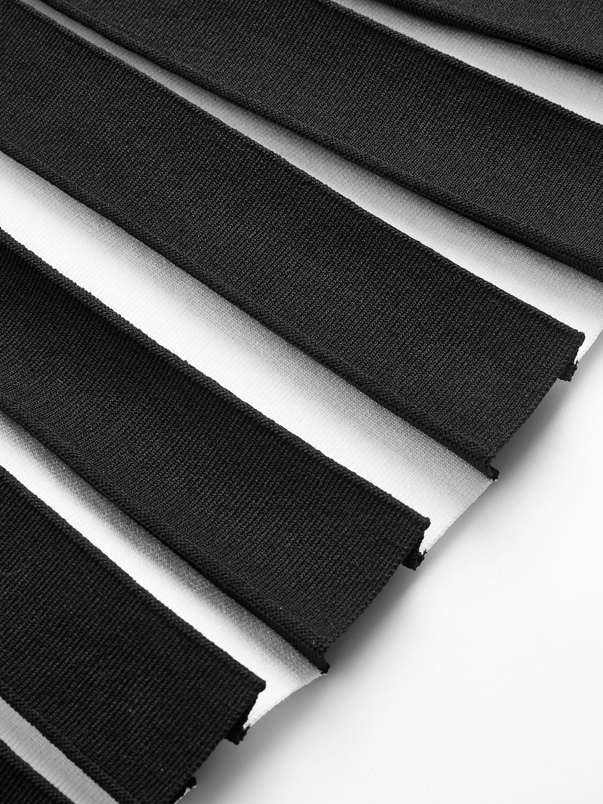 Contrast Pleated Knit Sleeveless Dress-Chicvia