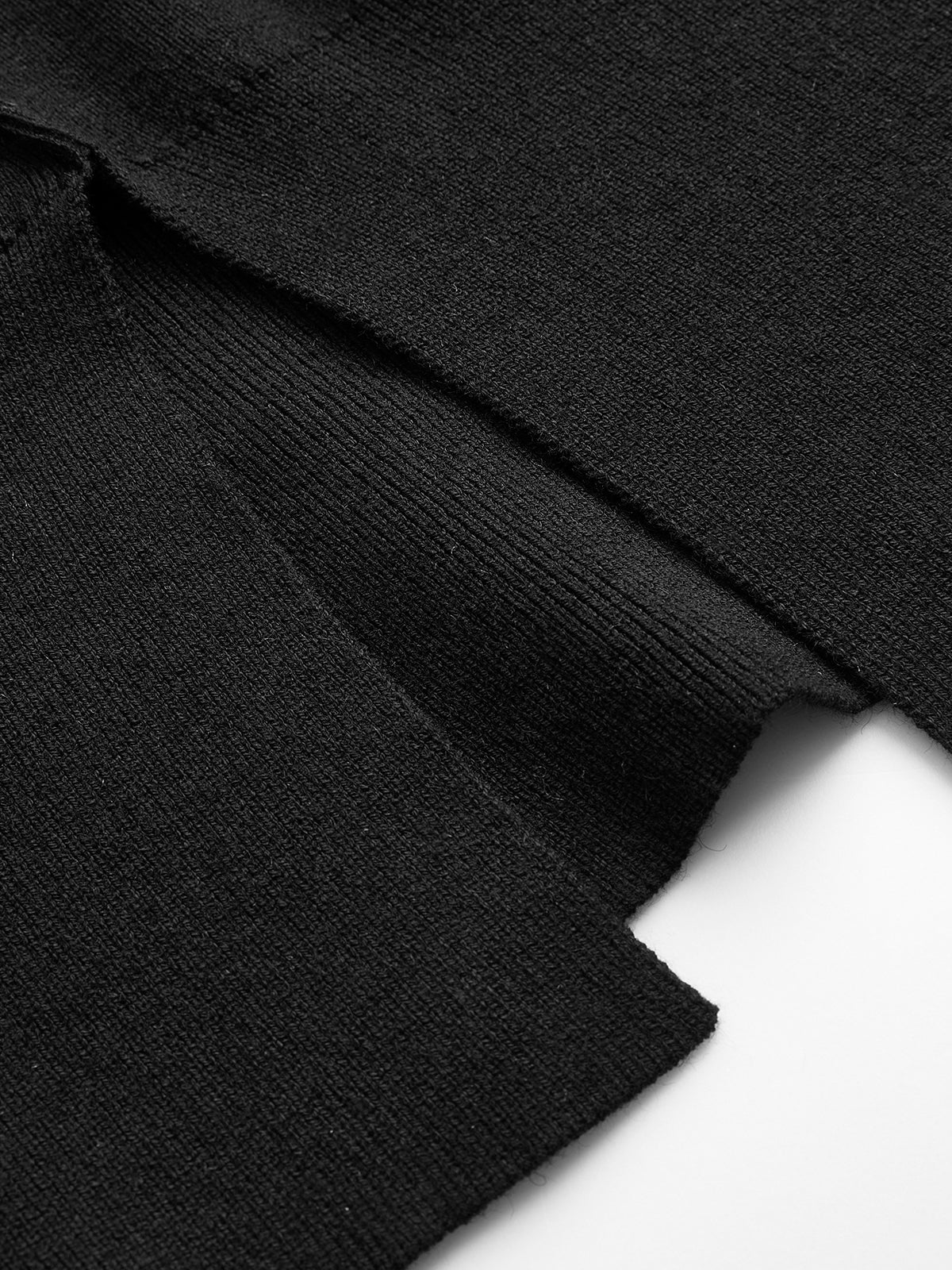 Contrast-Trim Tie-Neck Sweater Vest-Chicvia