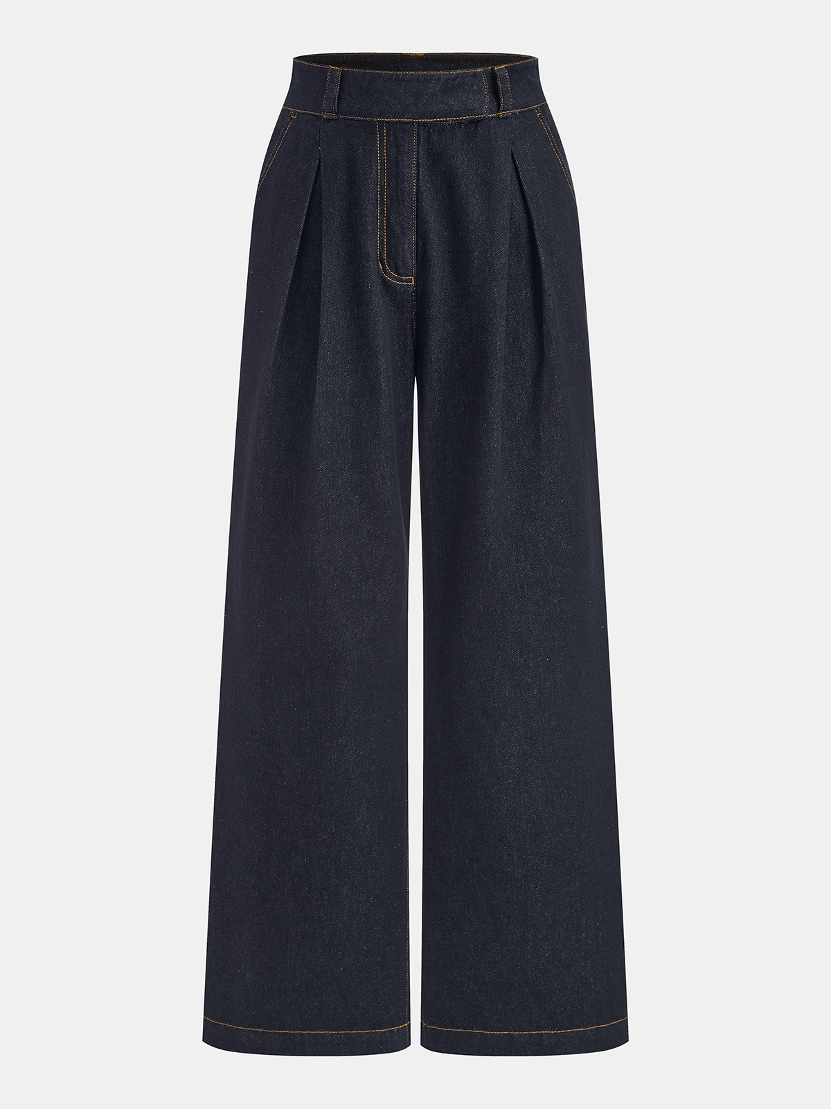 Mid-Waist Wide-Leg Jeans-Chicvia