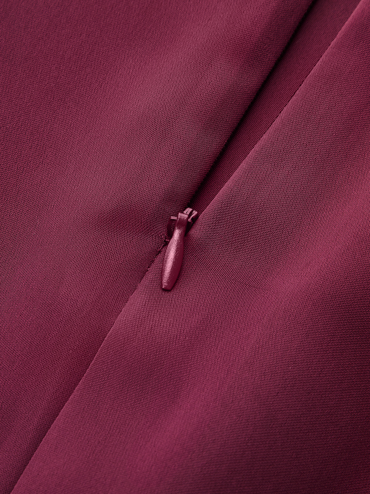 Draped Satin Mock Neck Blouse with Tie-Chicvia