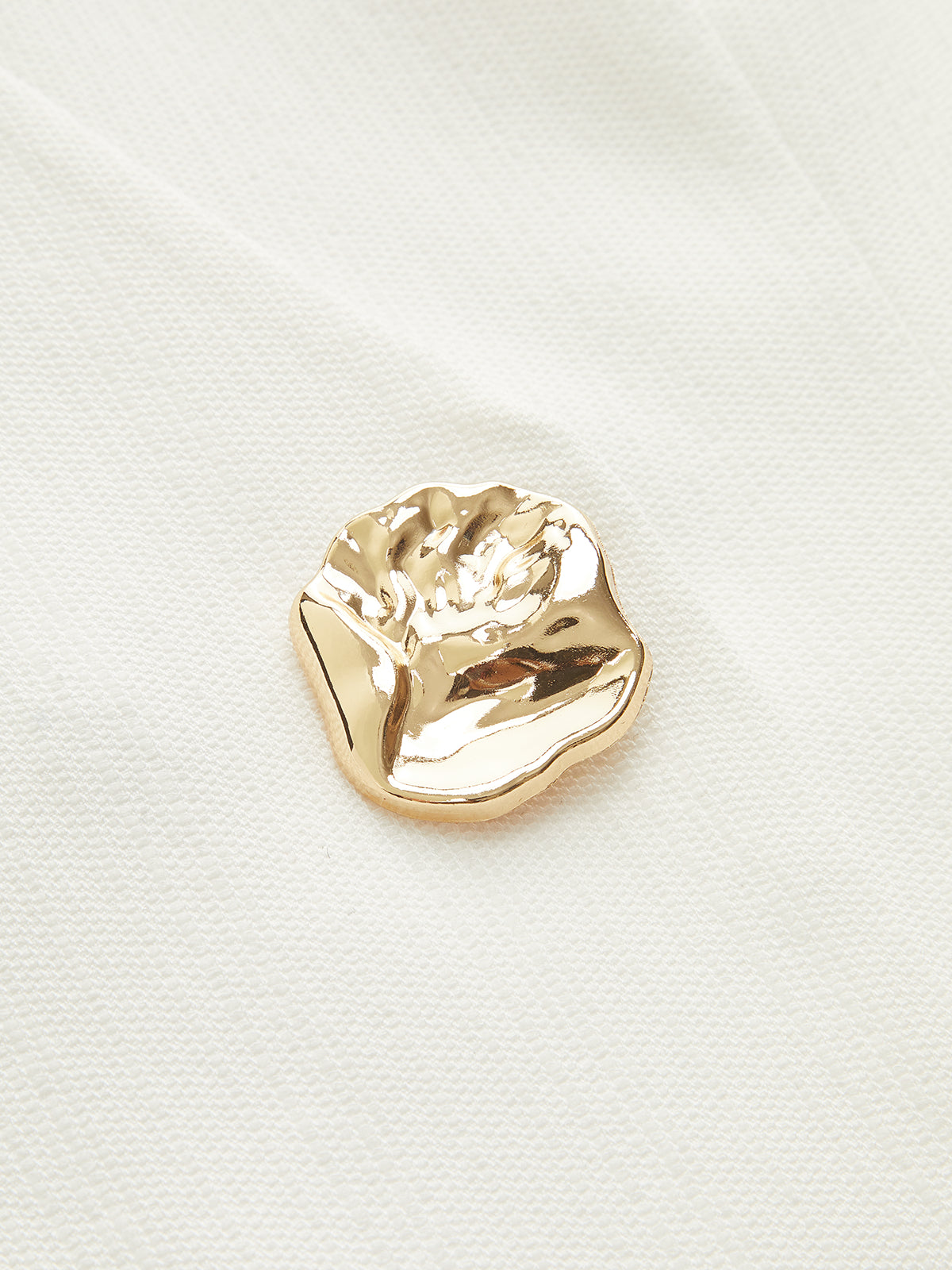 Lace Trim Metal Button Blazer-Chicvia