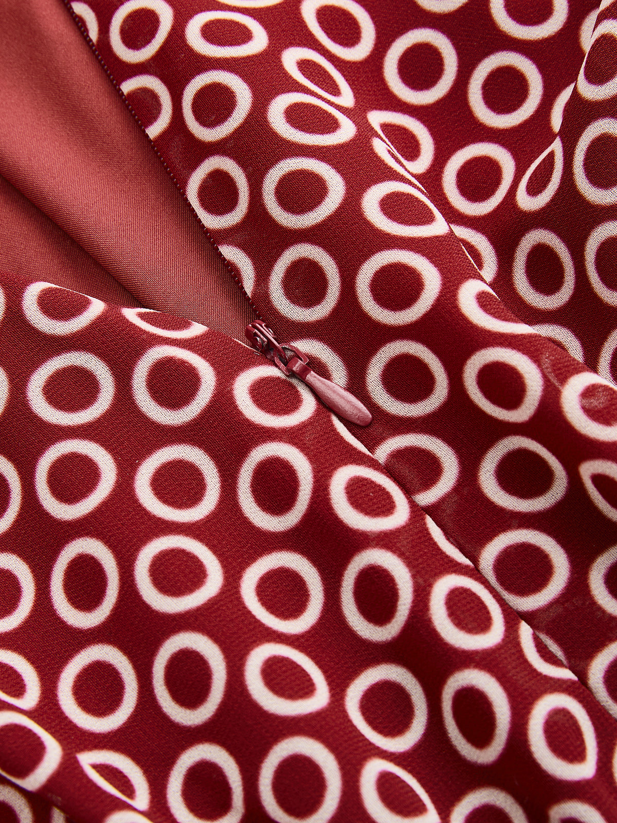 Geometric Print Chiffon Pleated Maxi Dress-Chicvia