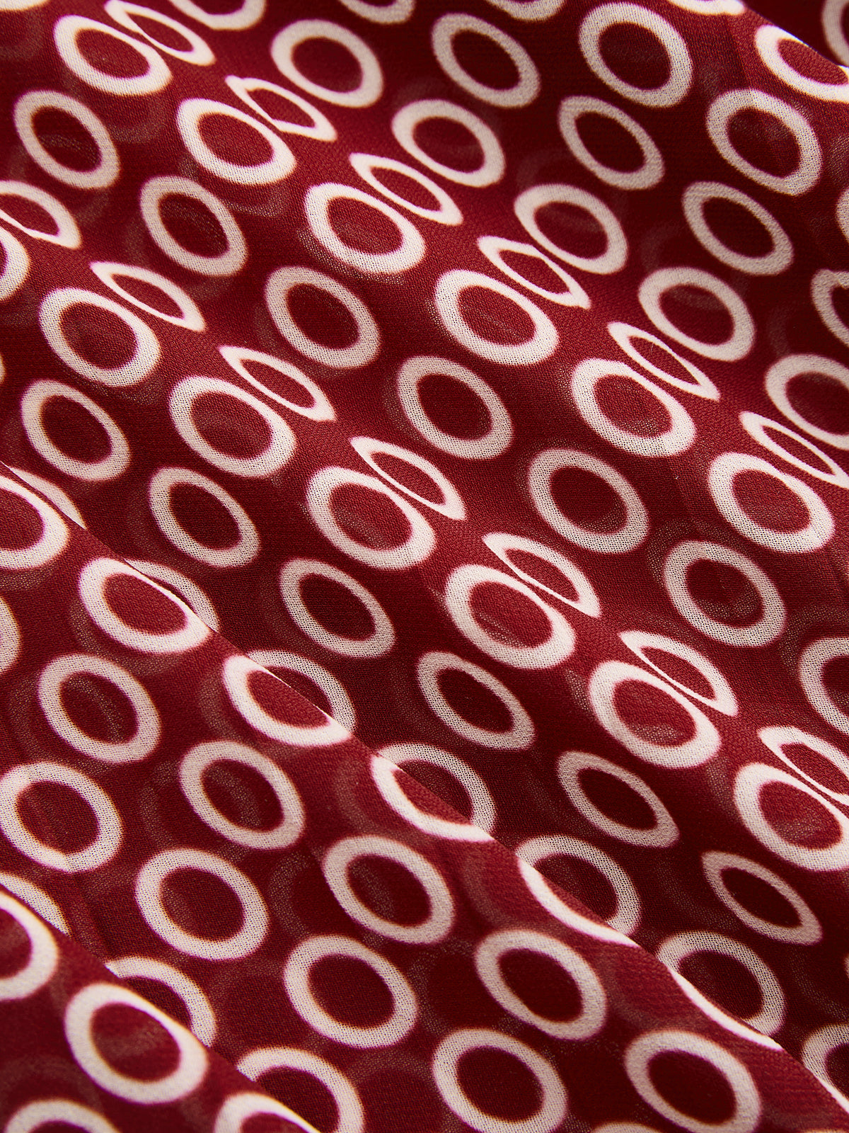 Geometric Print Chiffon Pleated Maxi Dress-Chicvia