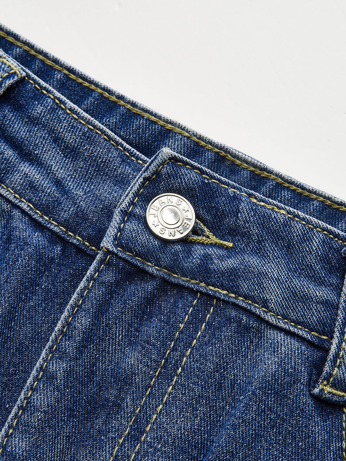 Frayed Hem Denim Midi Skirt-Chicvia