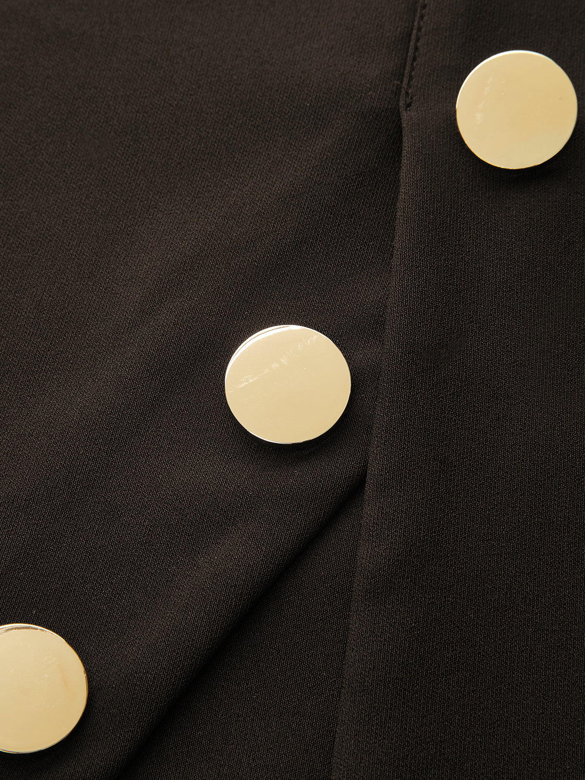 Metal Detail Asymmetric Slit Midi Skirt-Chicvia