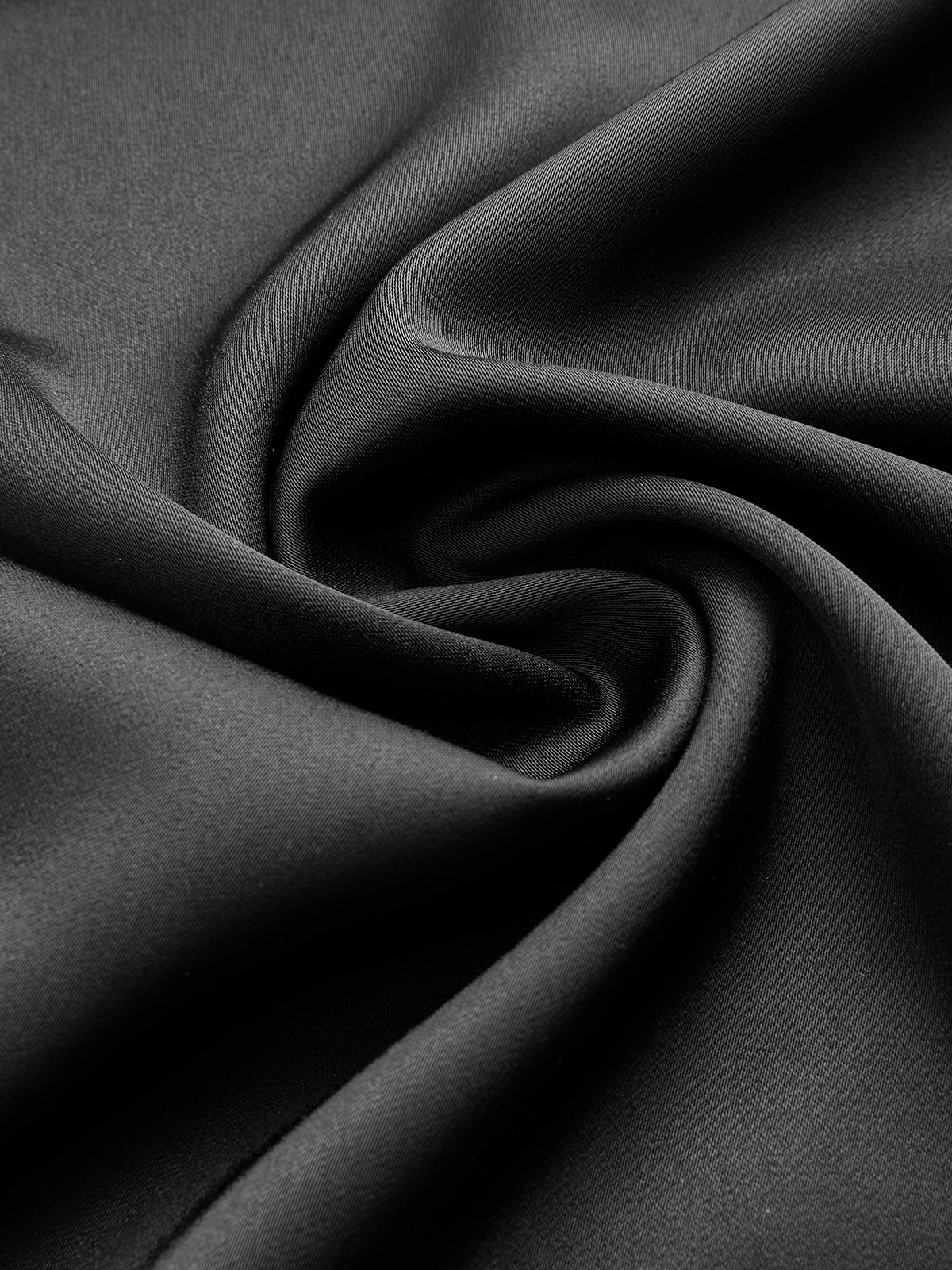 Lace Trim Ruched Slit Satin Midi Dress-Chicvia