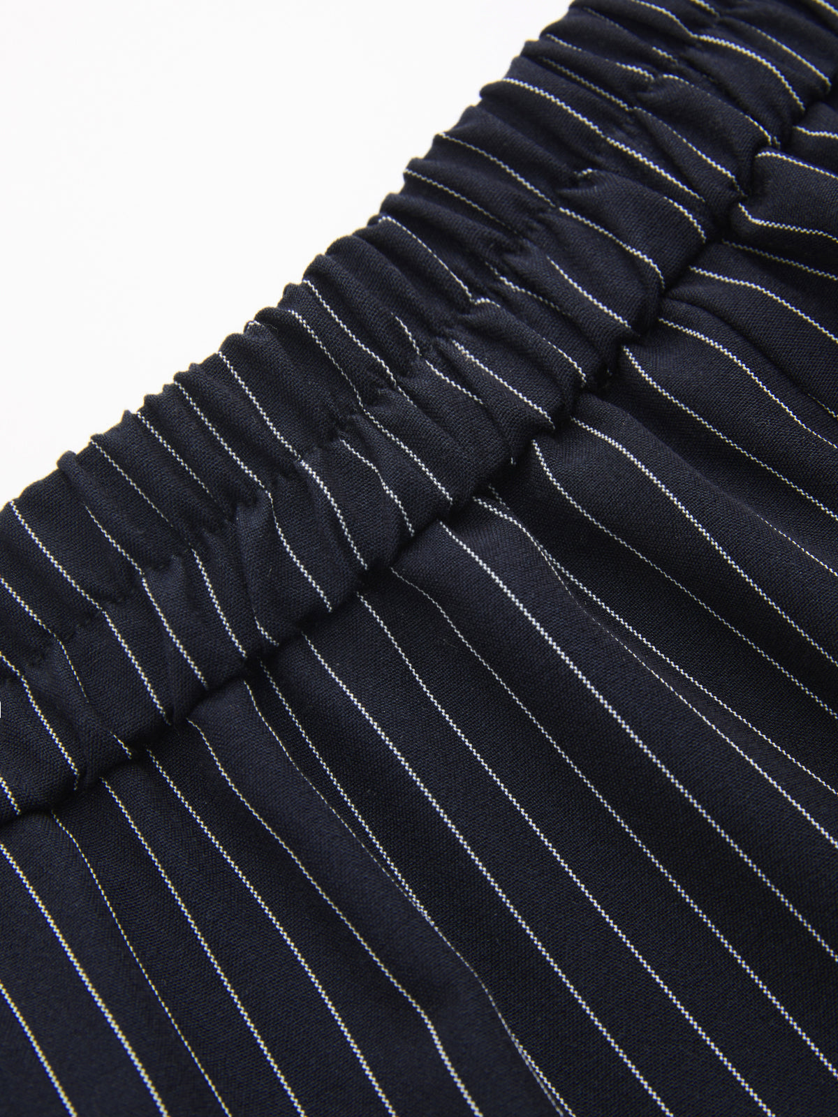 Pinstripe Wrap Top & Wide-Leg Pants Set-Chicvia