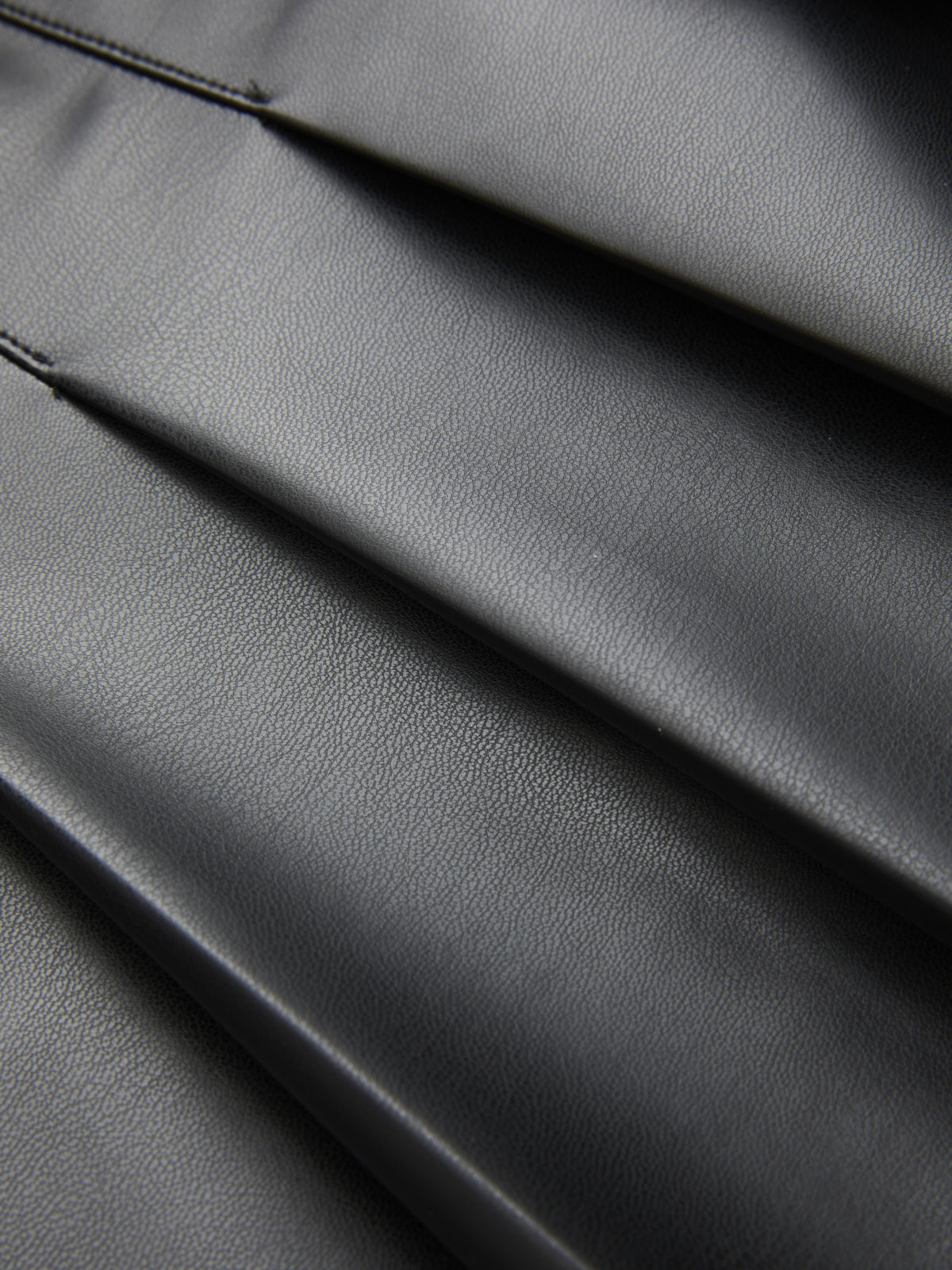 Pleated Faux Leather Panel Asymmetric Ruched Mini Dress-Chicvia