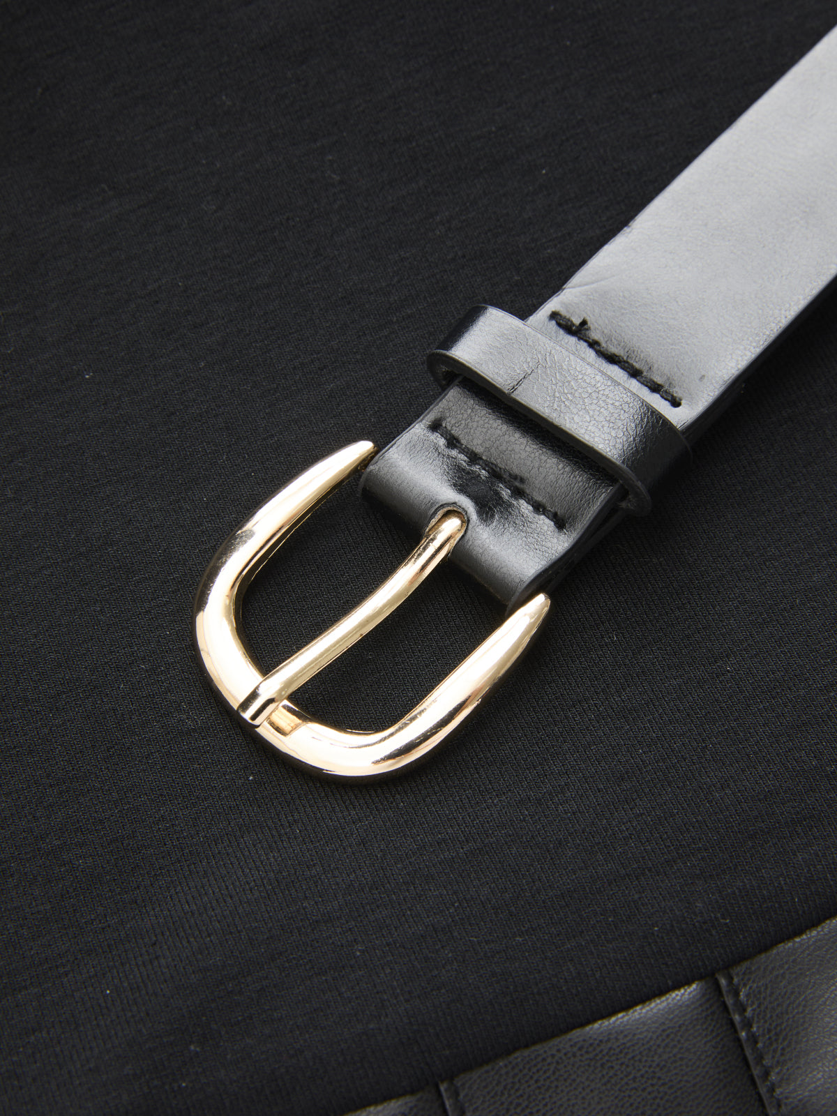 Pleated Faux Leather Panel Asymmetric Ruched Mini Dress-Chicvia