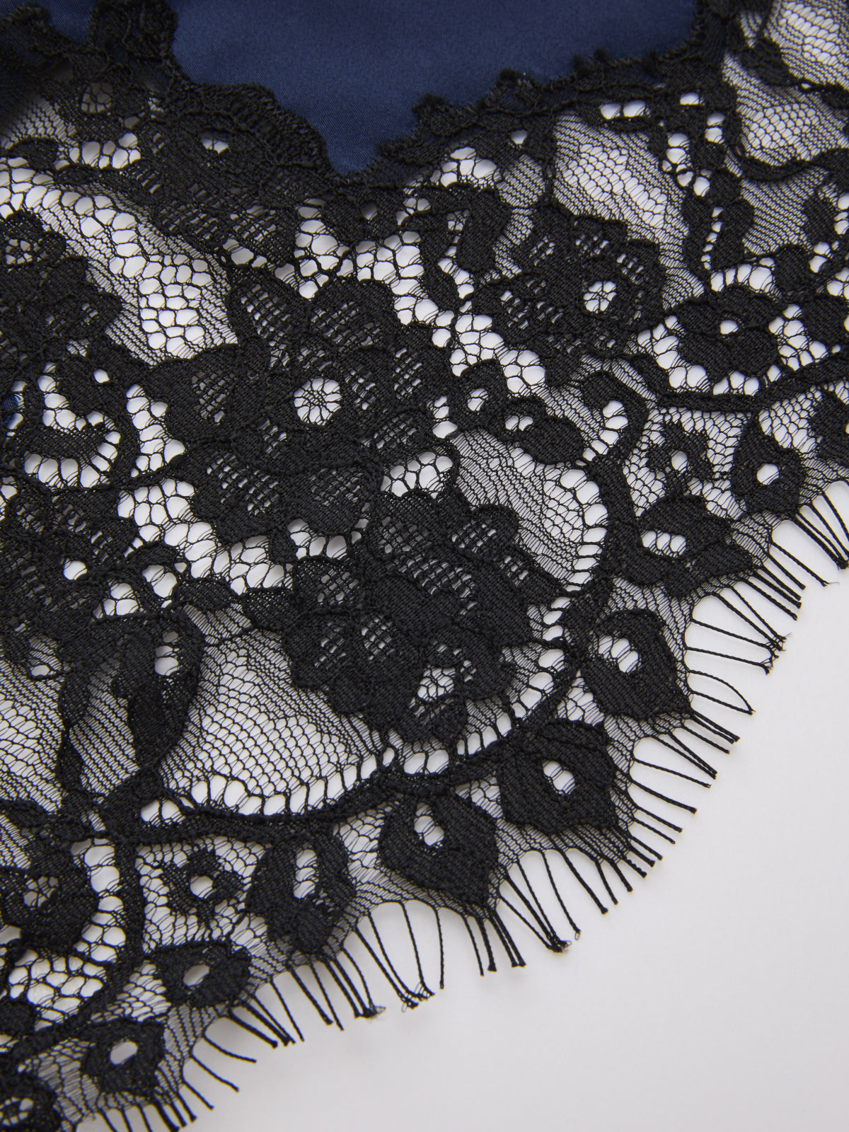 Lace Trim Satin Mini Dress-Chicvia