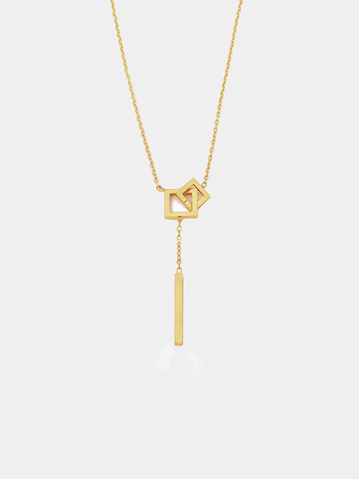 Geometric Pendant Y-Necklace-Chicvia