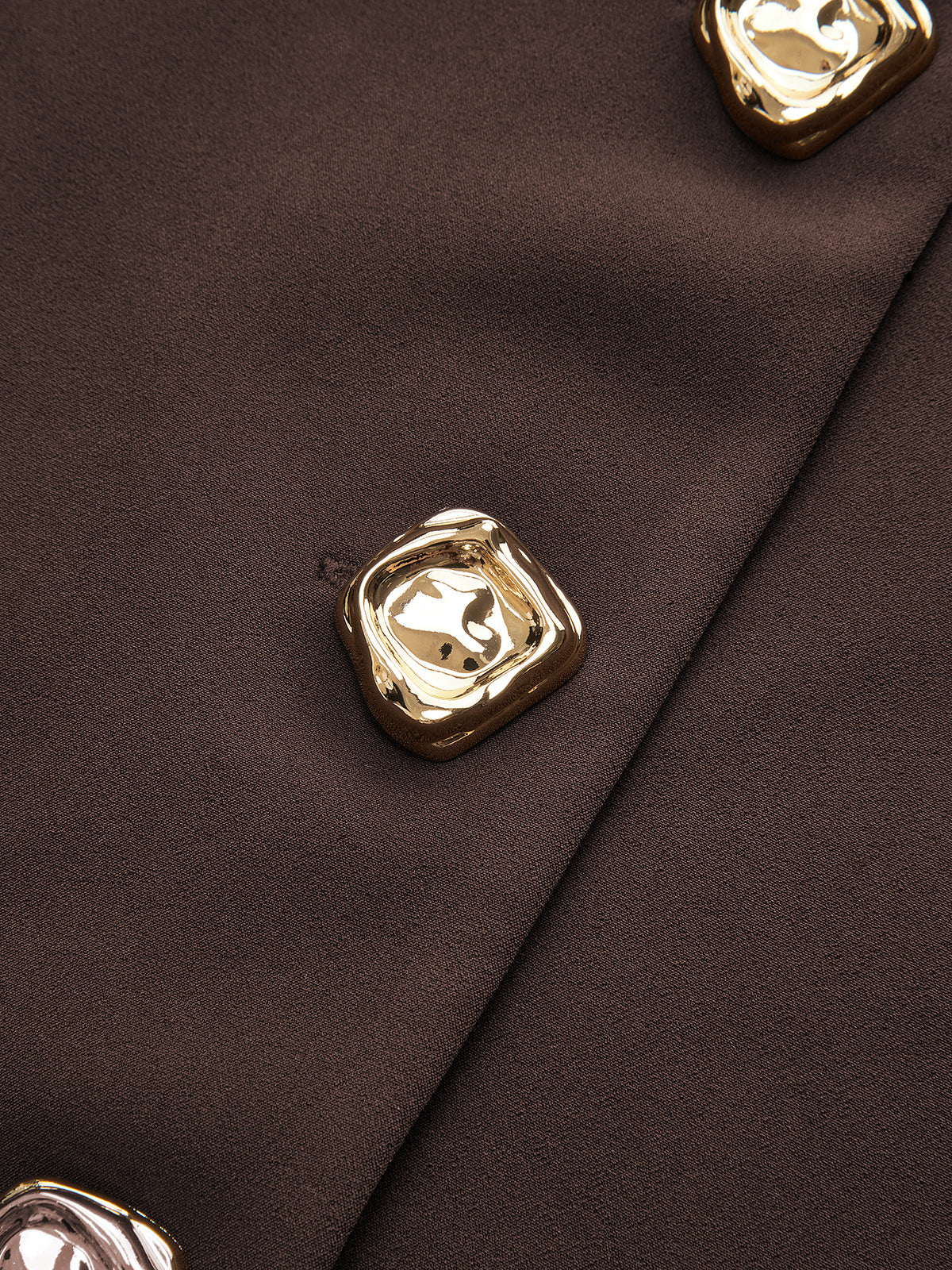 Collared Metal Button Jacket-Chicvia