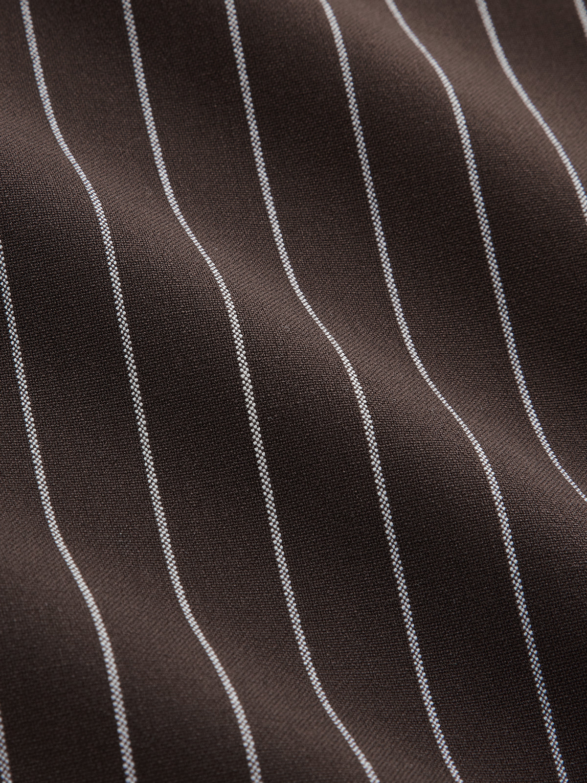 Contrast Collar Pinstripe Loose Shirt-Chicvia