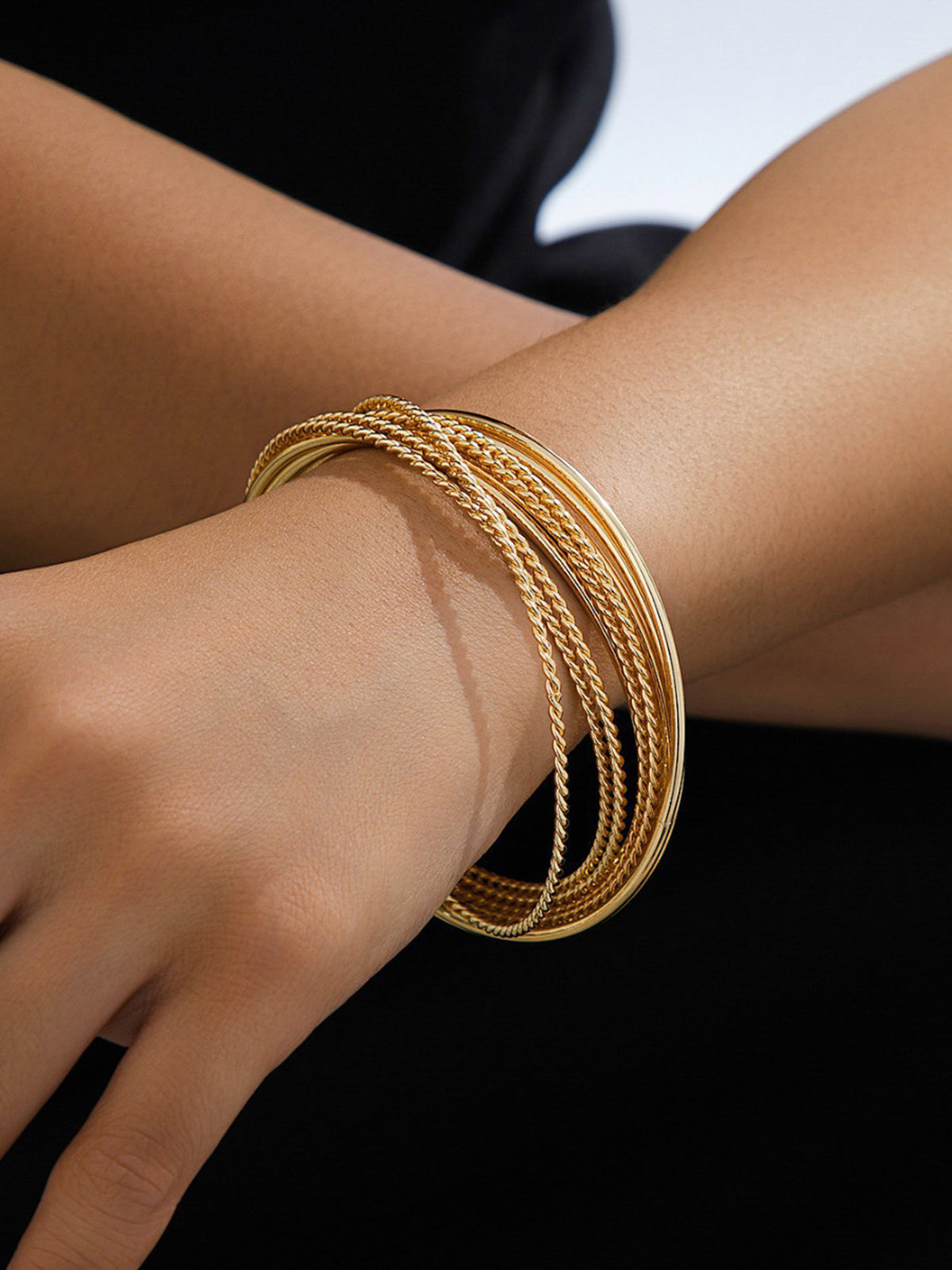 Multi-Strand Twisted Cuff Bracelet-Chicvia