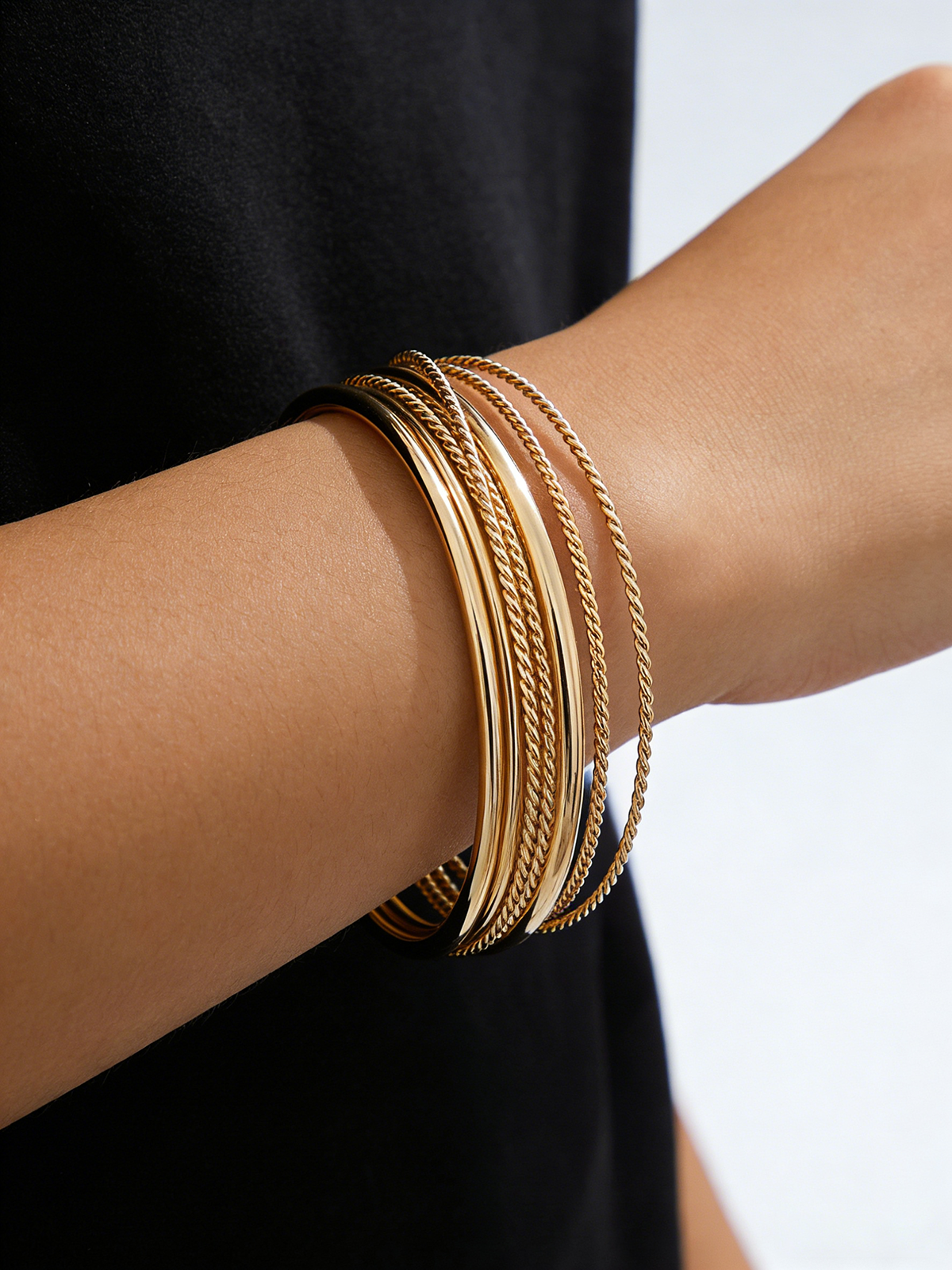 Multi-Strand Twisted Cuff Bracelet-Chicvia