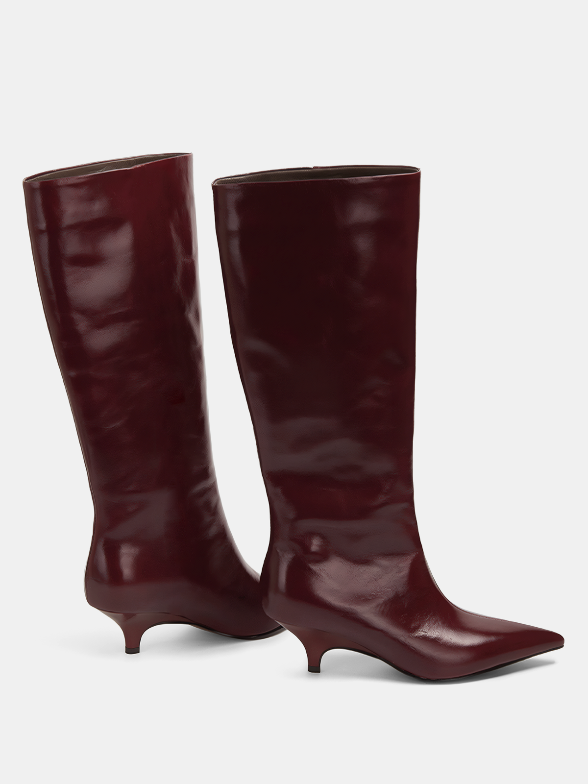 Pointed Toe Knee-High Boots-Chicvia