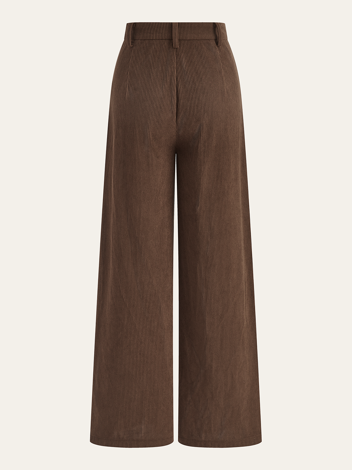 Corduroy Wide-Leg Pleated Pants-Chicvia