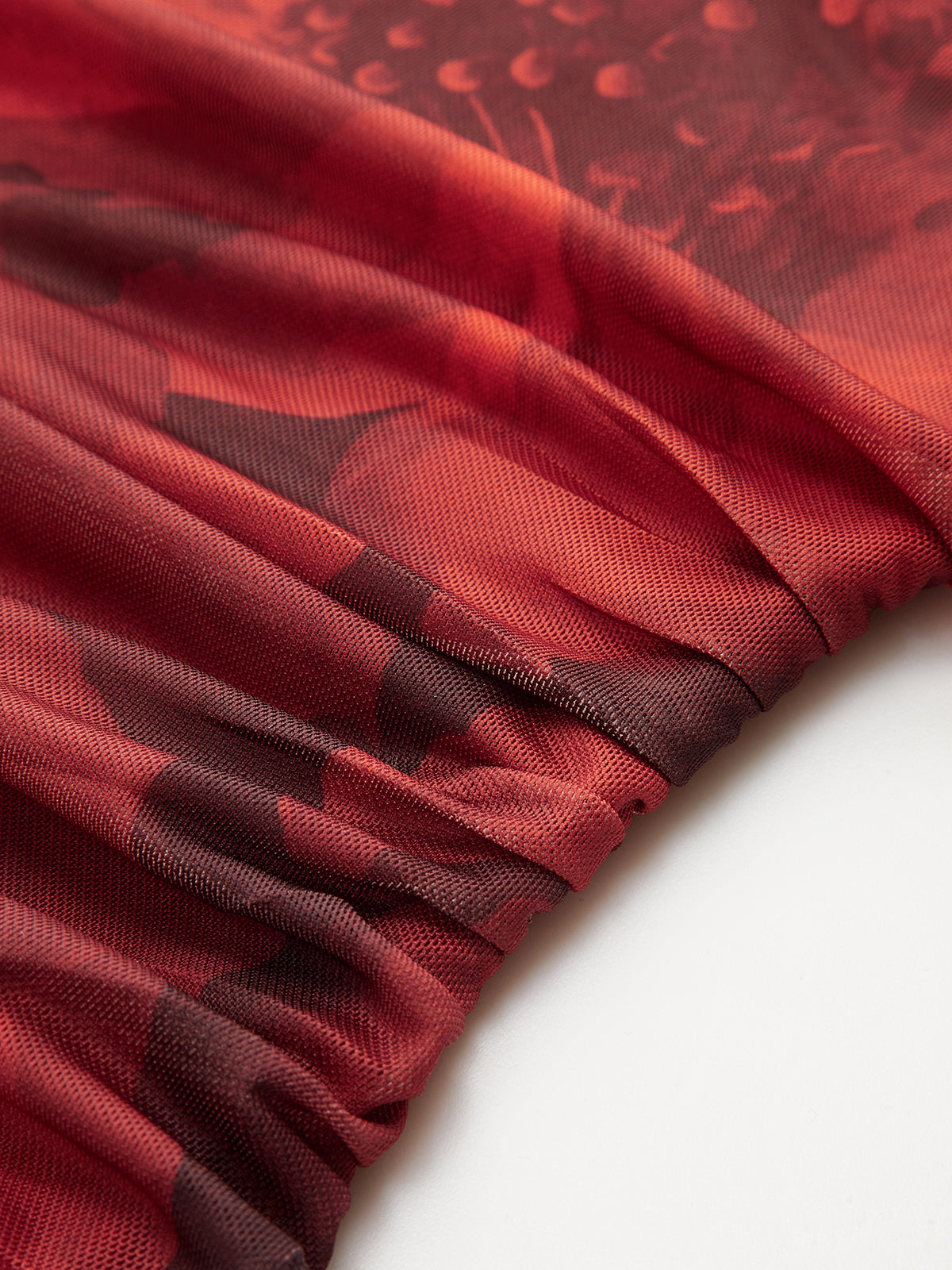 Floral Print One-Shoulder Ruched Bodycon Dress-Chicvia