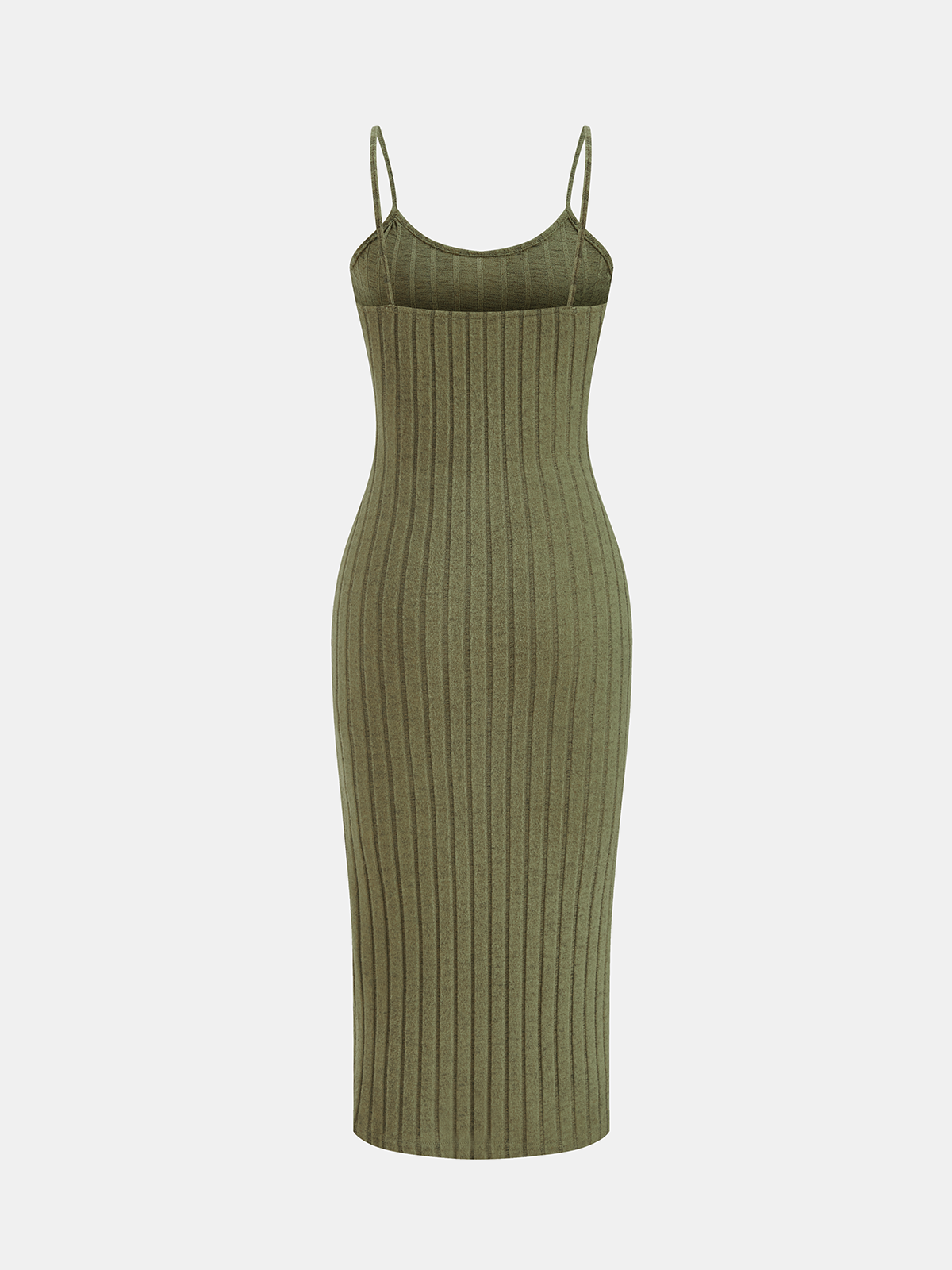 Cardigan & Slit Cami Midi Dress Two-Piece Set-Chicvia