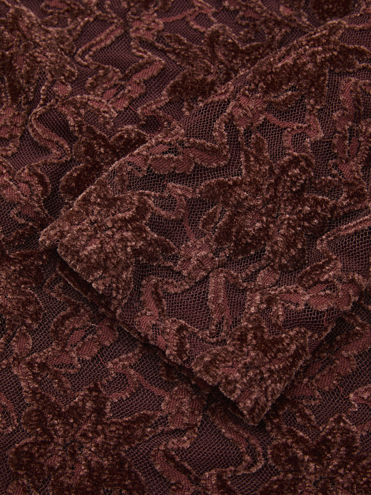 Lace-Jacquard Long-Sleeve Mini Dress-Chicvia