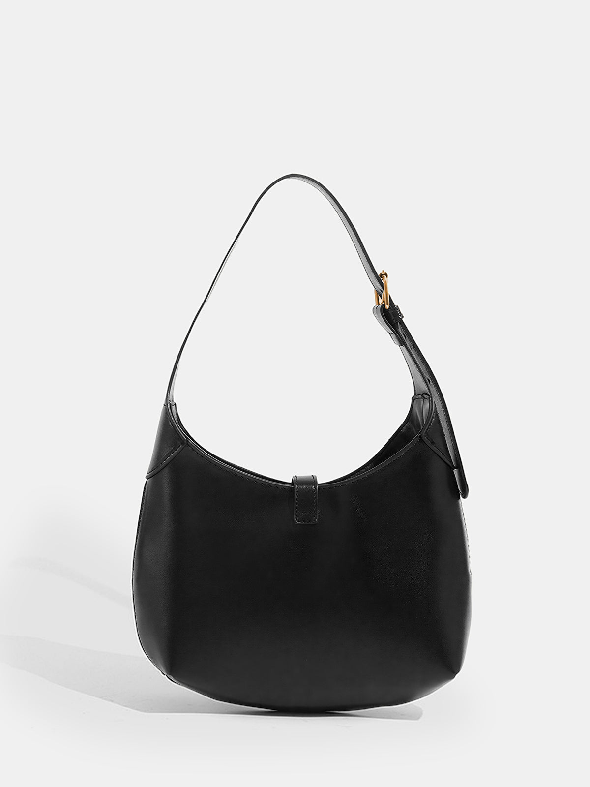 Metal Buckle Hobo Handbag-Chicvia