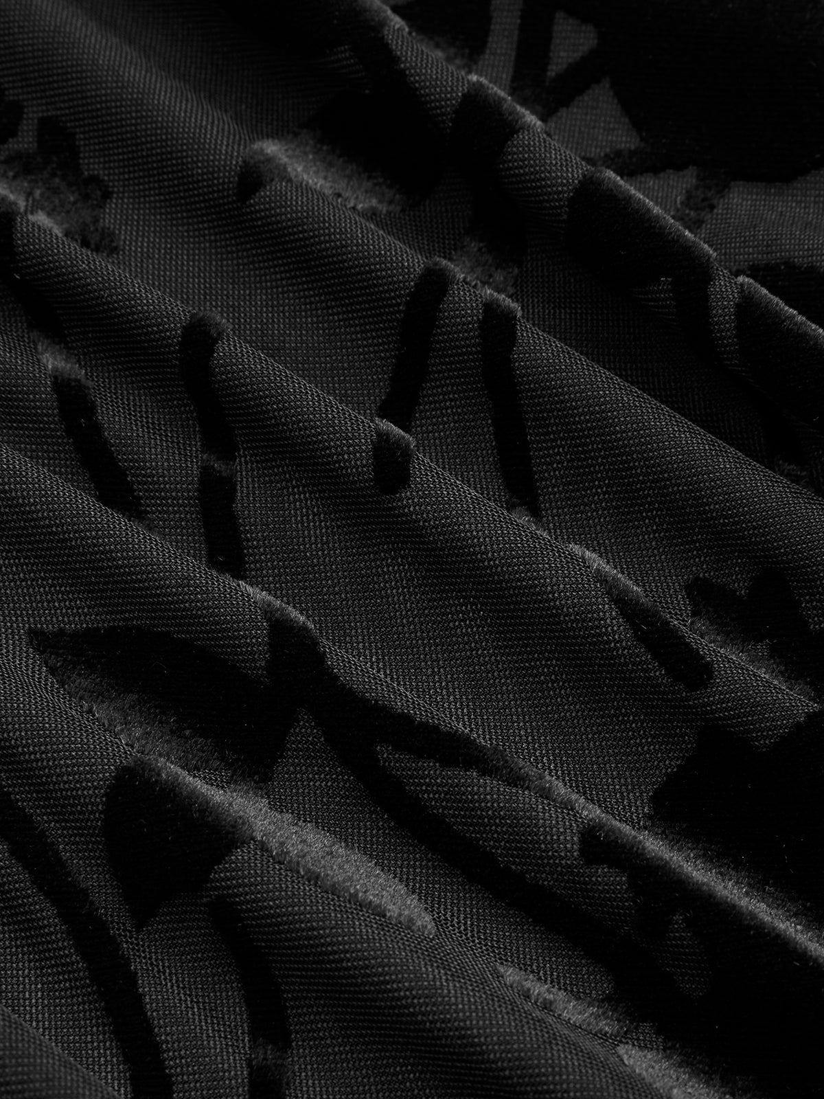 Flocked Floral Tie-Back Mesh Sleeveless Top-Chicvia