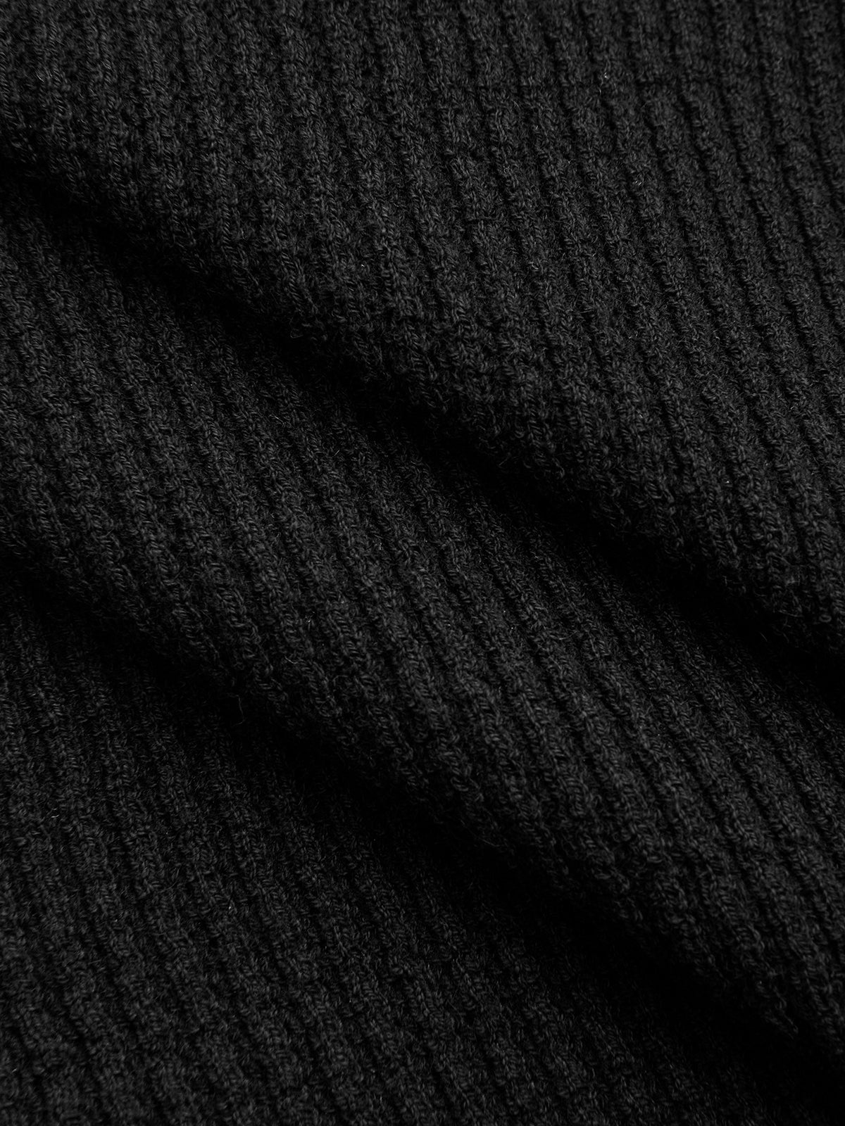 Lace Panel Square Neck Ribbed Knit Top-Chicvia