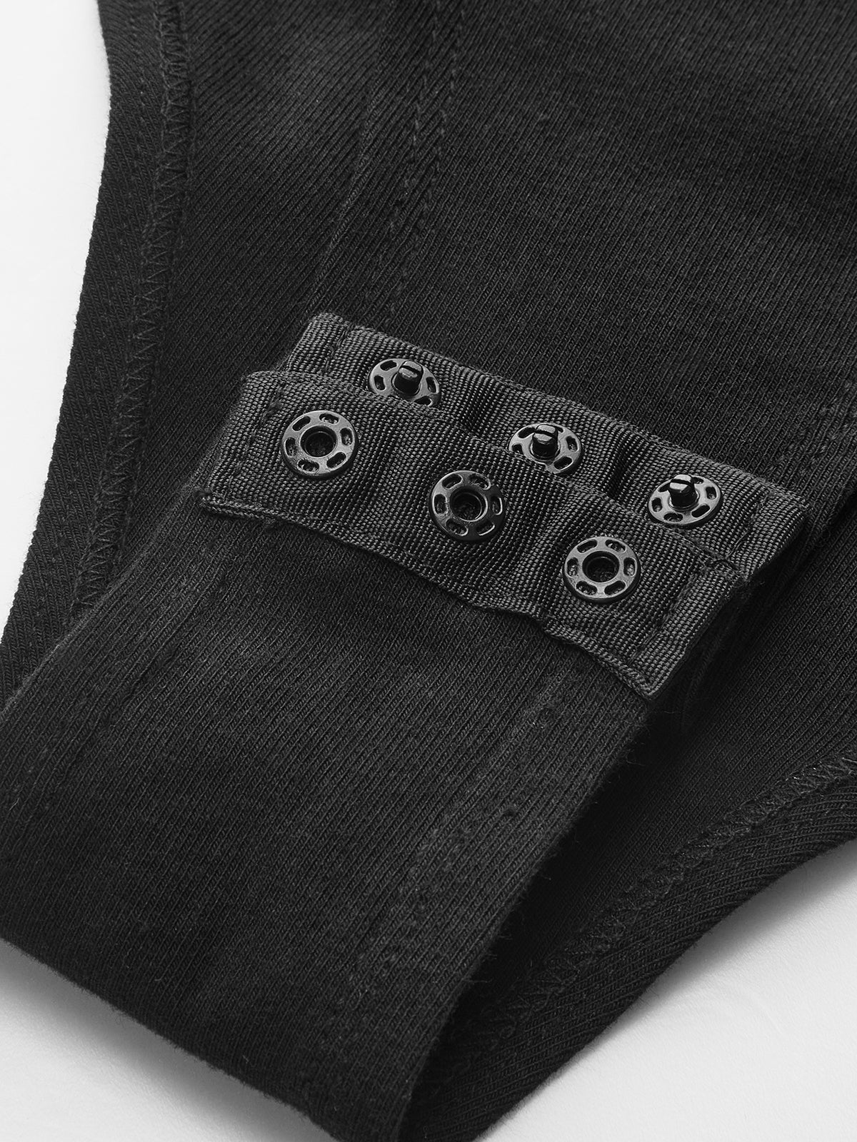 Contrast Collar Long-Sleeve Bodysuit-Chicvia