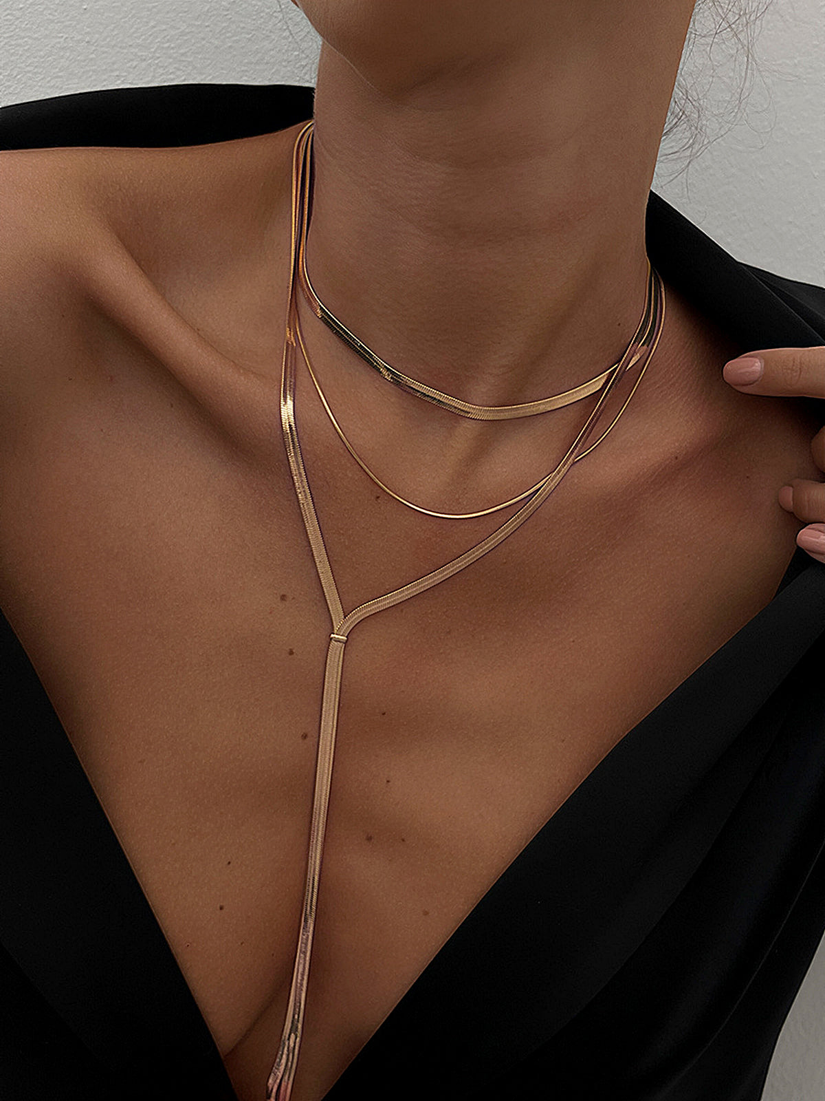 Multi-Layer Lariat Necklace-Chicvia