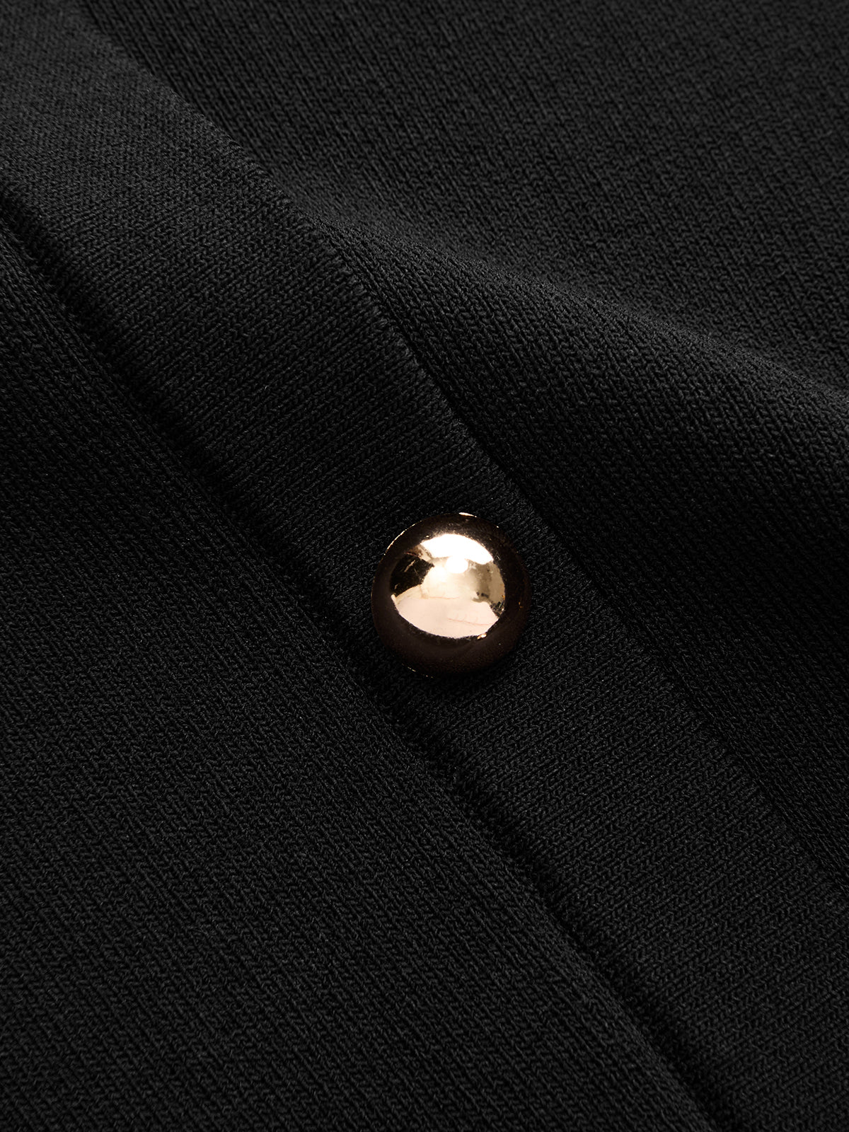 Decorative Button Bow Short-Sleeve Sweater-Chicvia