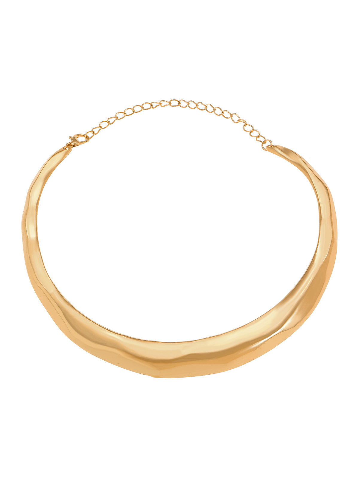 Crinkled Statement Choker Necklace-Chicvia