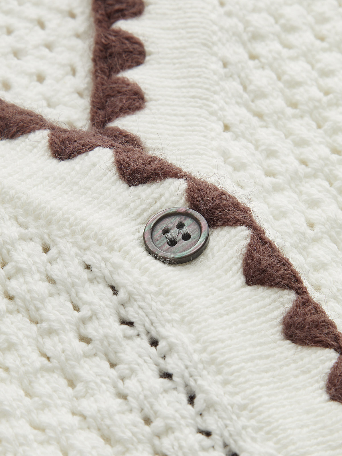 Contrast Trim Knit Vest & Wide-Leg Pants Set-Chicvia