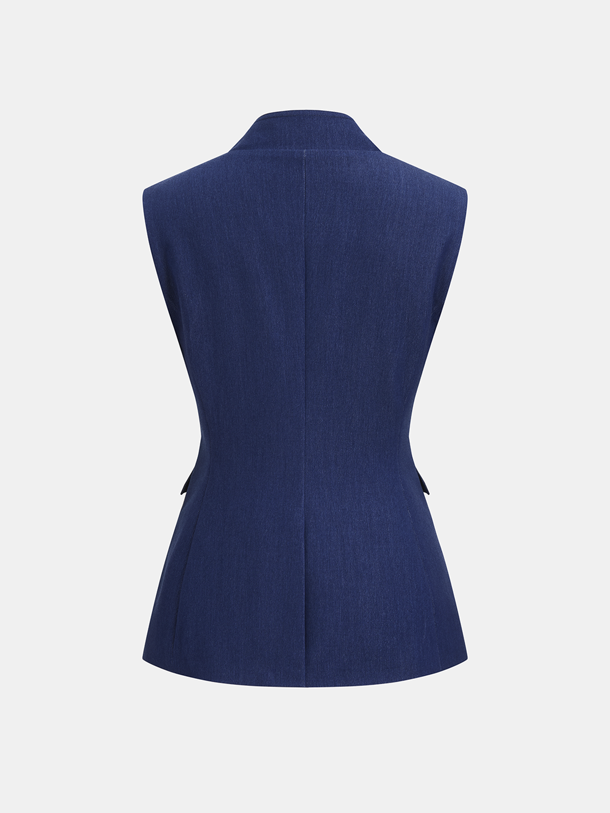 Double-Breasted Sleeveless Blazer Vest-Chicvia
