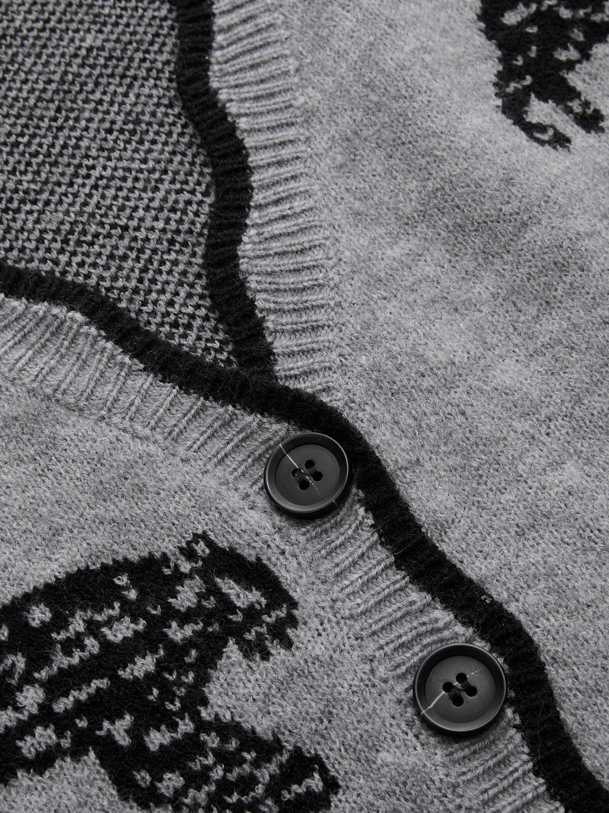 Panther Pattern Contrast Trim Knit Vest-Chicvia