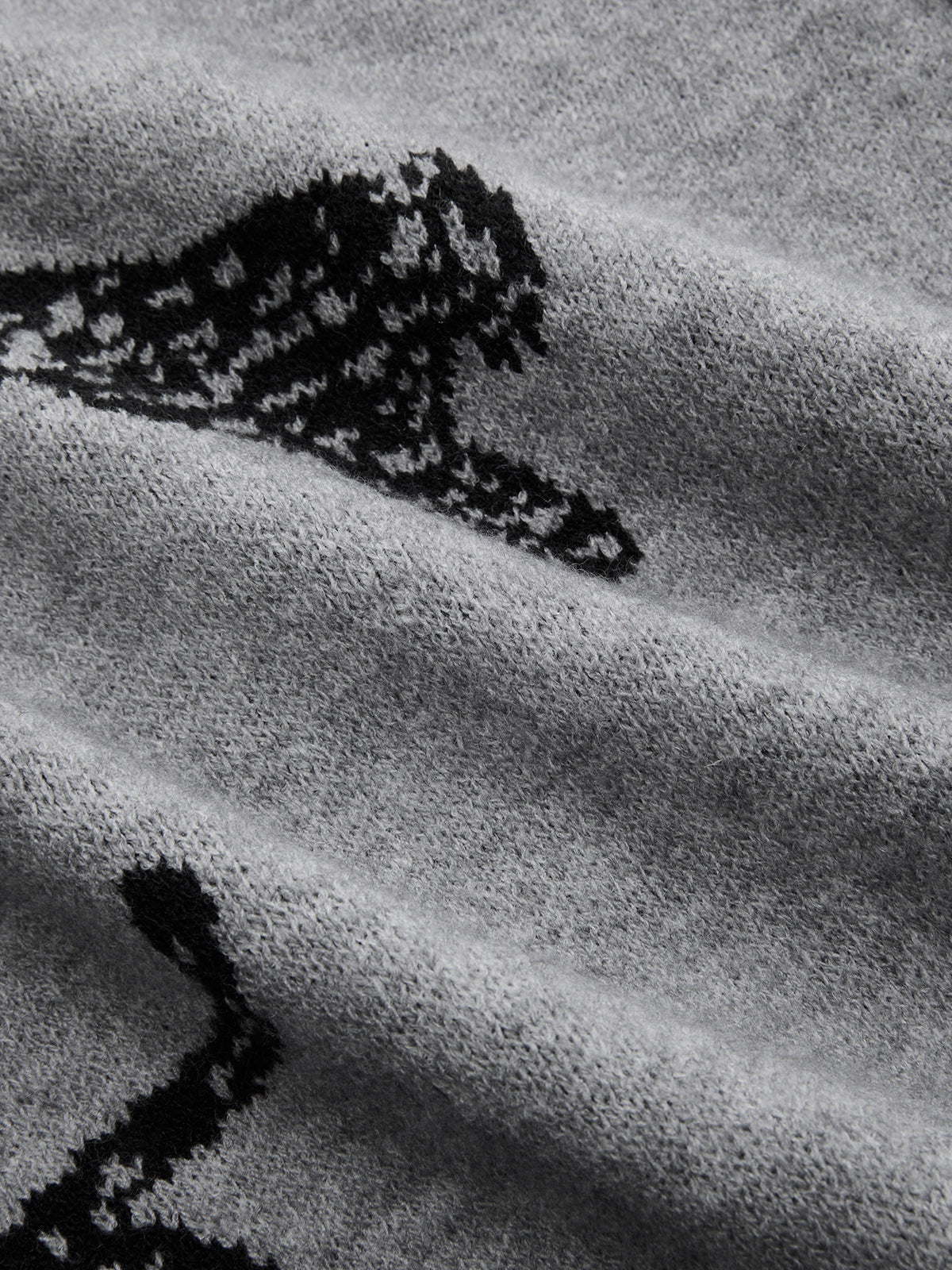 Panther Pattern Contrast Trim Knit Vest-Chicvia