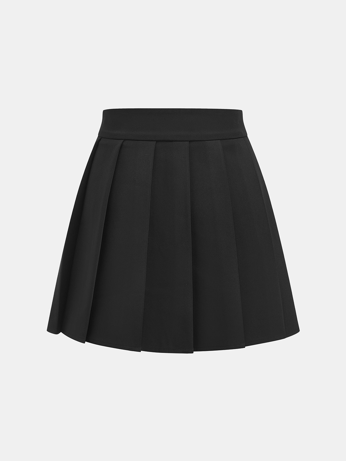 Horsebit Pleated Mini Skirt-Chicvia