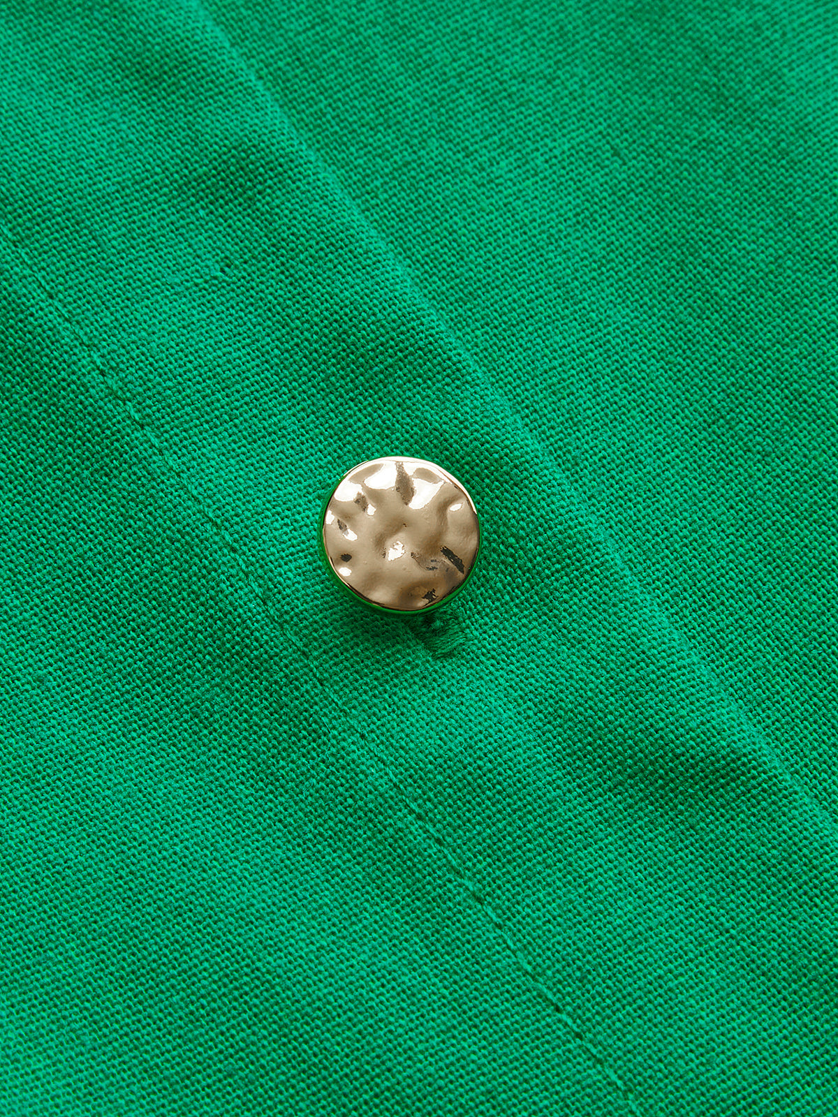 Cotton-Linen Pleated Button-Front  Mini Dress-Chicvia