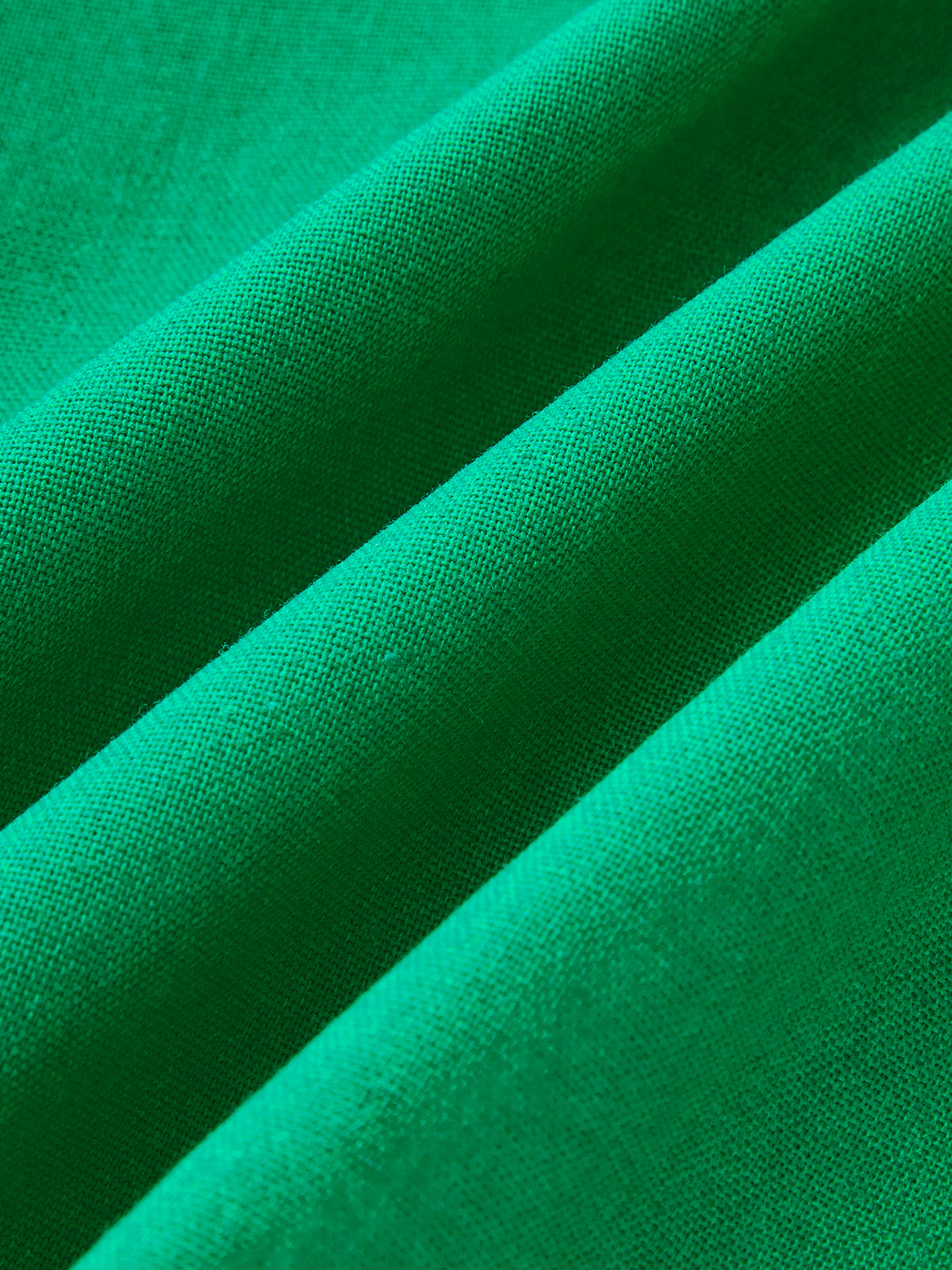 Cotton-Linen Pleated Button-Front  Mini Dress-Chicvia