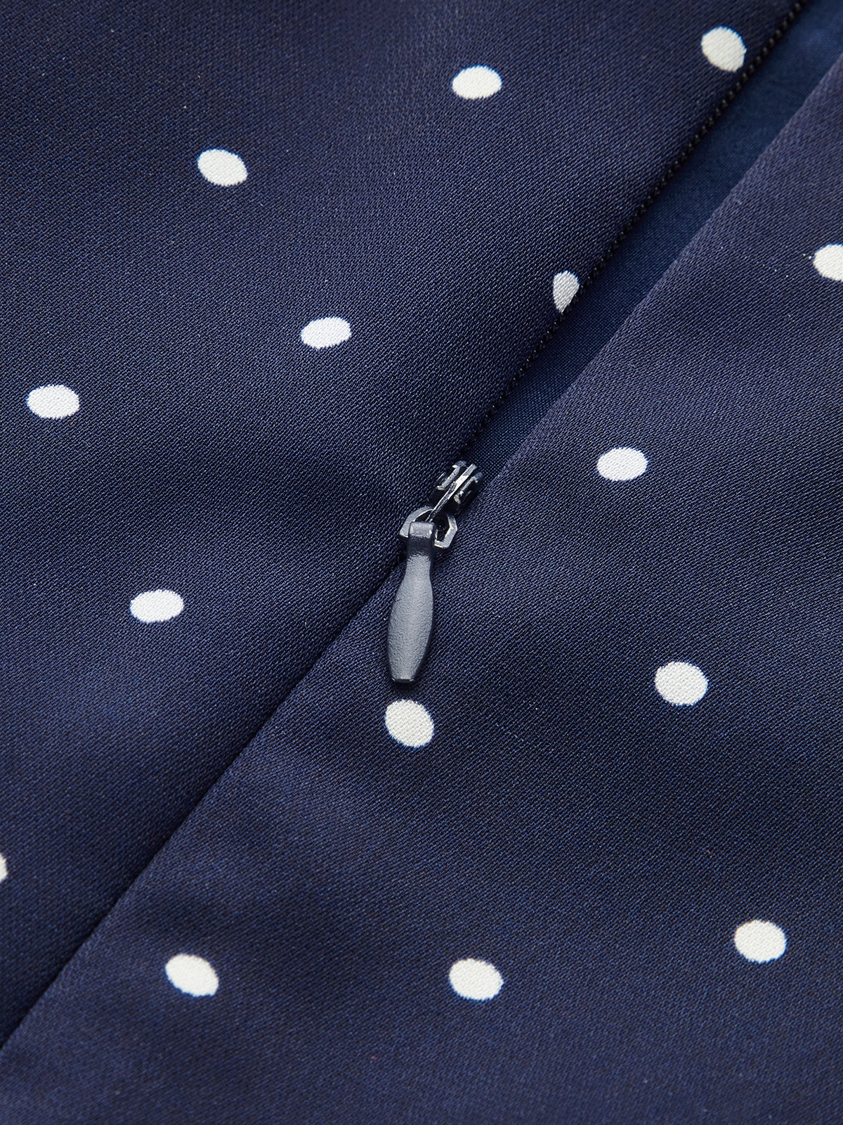 Keyhole Neckline Polka Dot Mini Dress-Chicvia