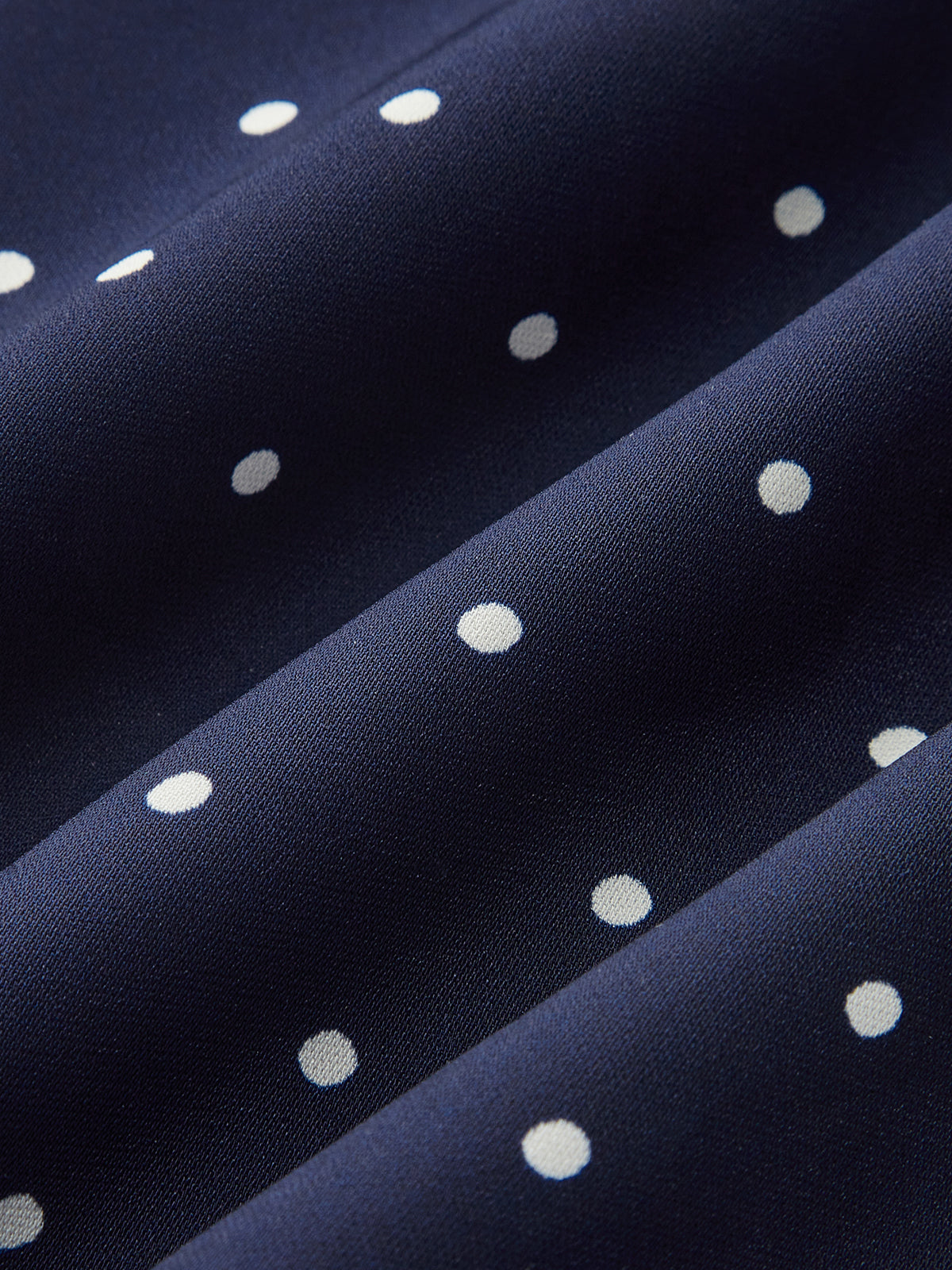 Keyhole Neckline Polka Dot Mini Dress-Chicvia