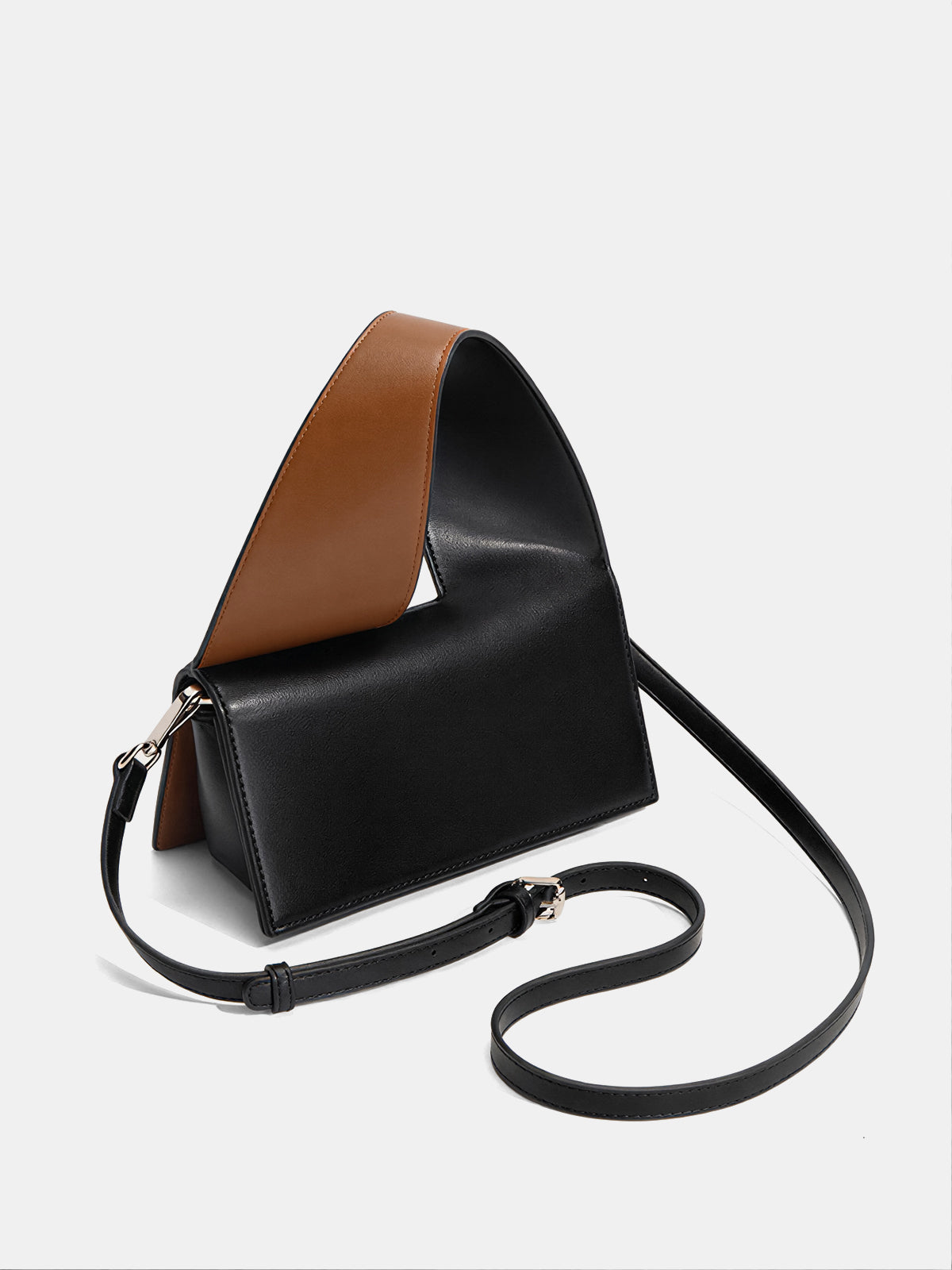 Color-Block Geometric Top-Handle Bag-Chicvia