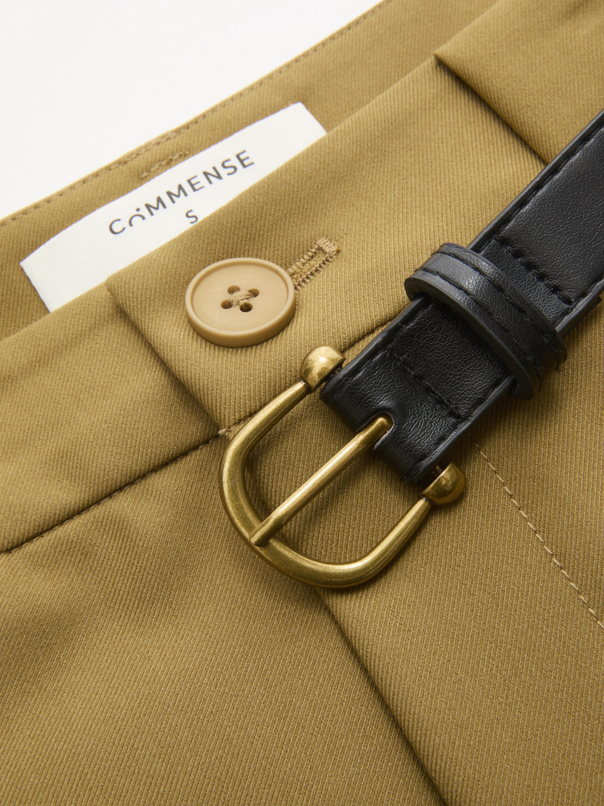 Belted Pleated Mid-Waist Wide-Leg Pants-Chicvia