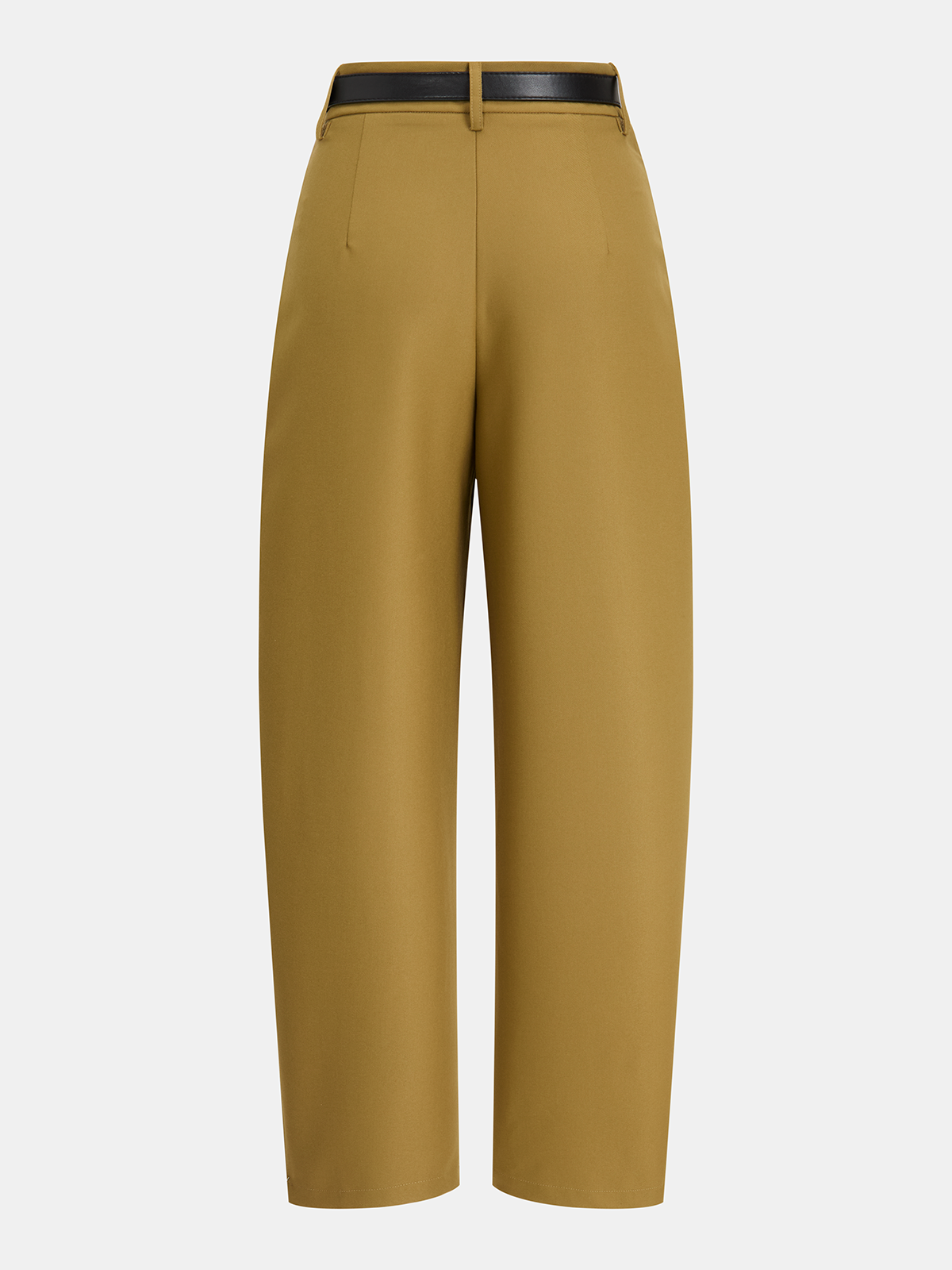 Belted Pleated Mid-Waist Wide-Leg Pants-Chicvia