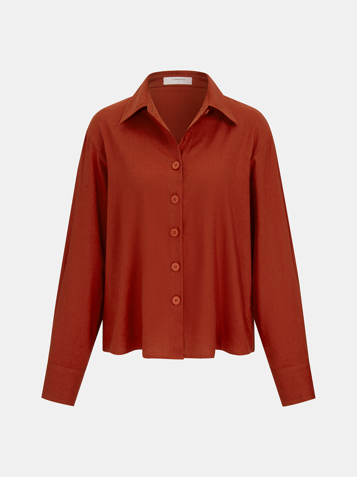 Linen-Blend Knot-Front Shirt & Mini Skirt Set-Chicvia