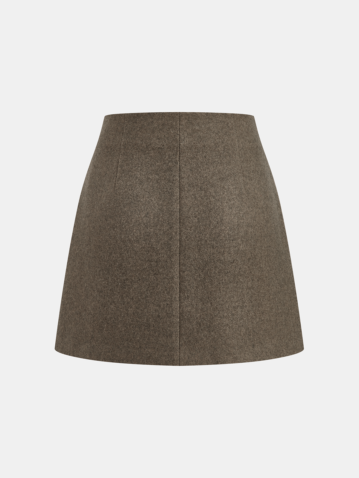 Decorative Pocket Tweed Mini Skirt-Chicvia
