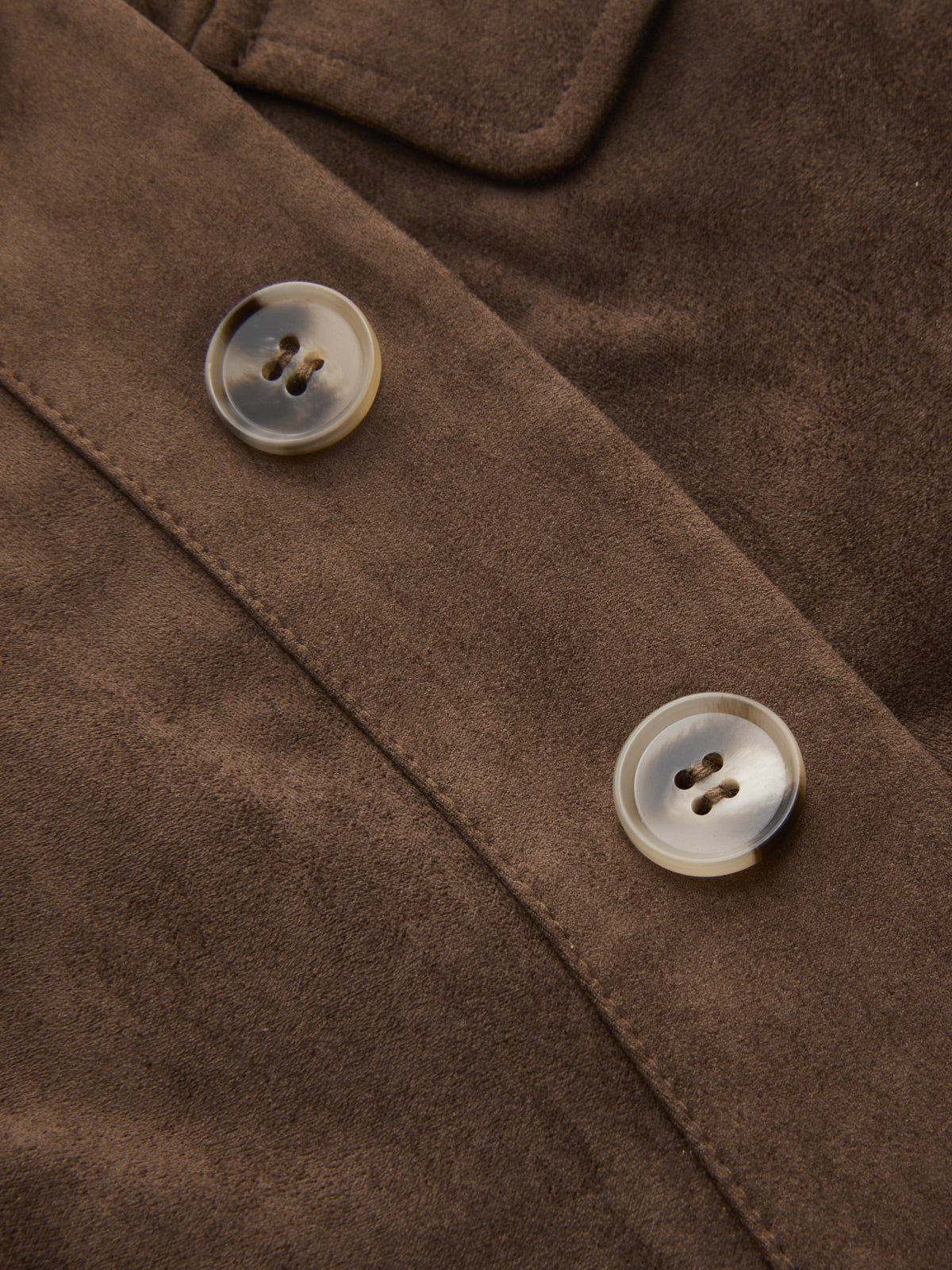 Button Detail Suede Effect Midi Skirt-Chicvia