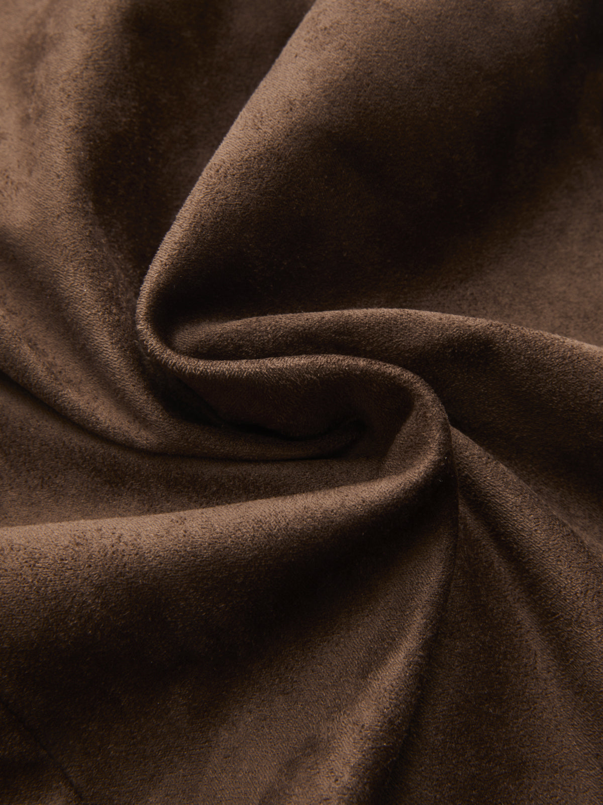 Button Detail Suede Effect Midi Skirt-Chicvia