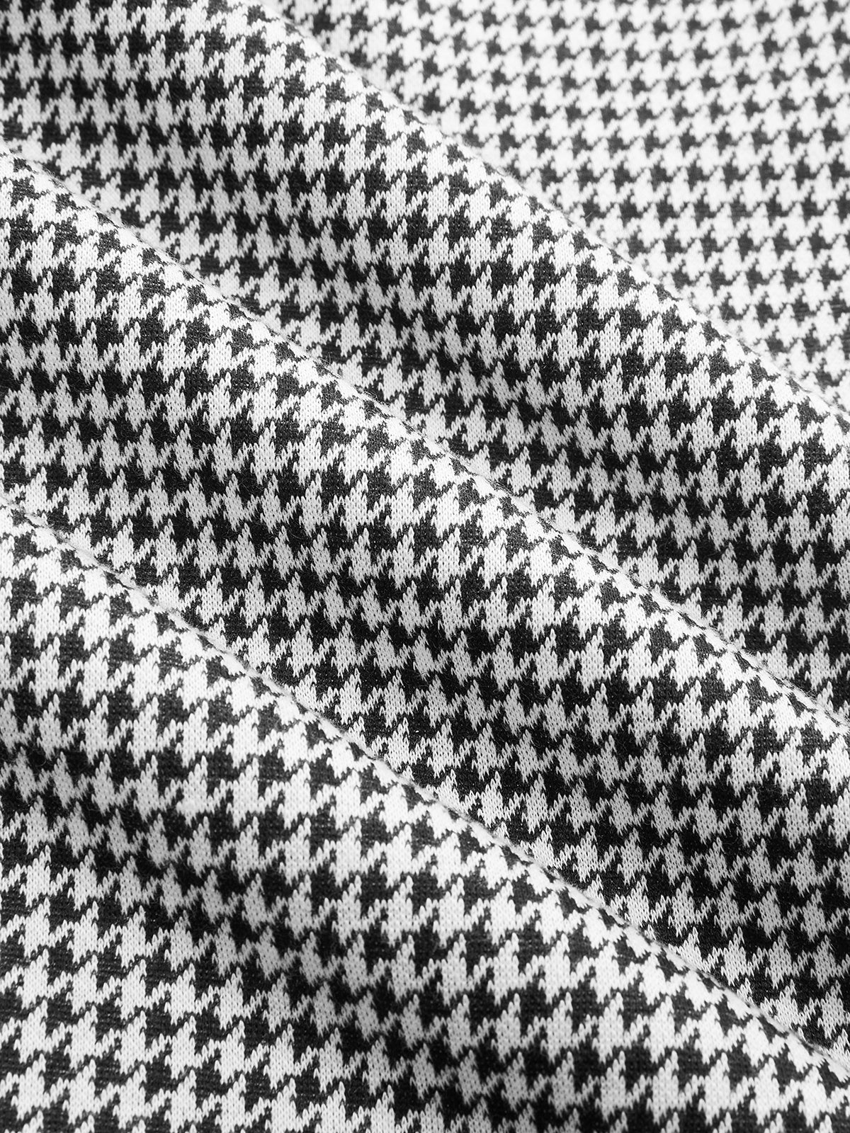 Contrast Trim Houndstooth Cami Jumpsuit-Chicvia