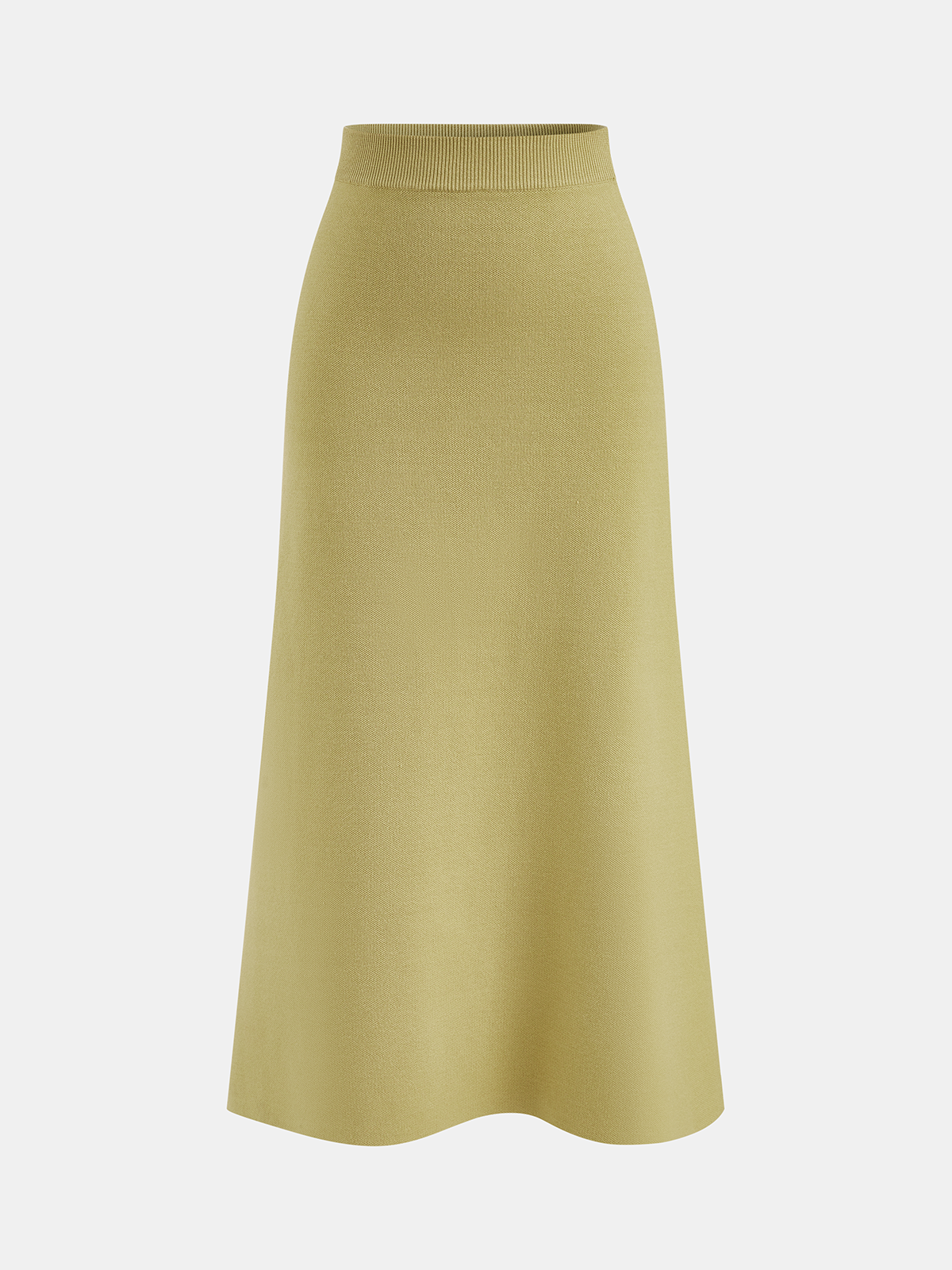 Metal Button Knit Vest & Midi Skirt Set-Chicvia